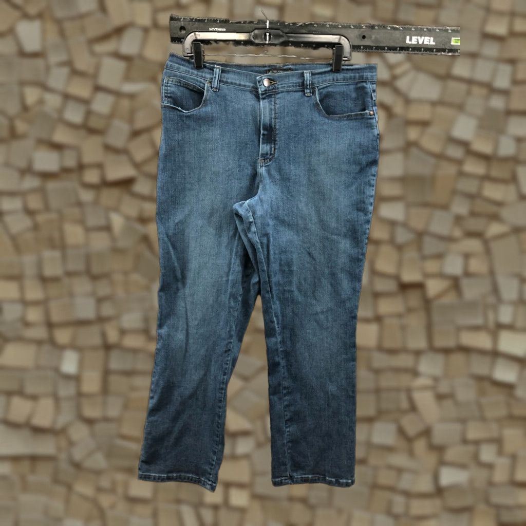Lee Lee Jeans Relaxed Straight Womens 14 Short Blue Medium Wash Denim 5-Pocket Classic Fit Modern Series Mens? Size 36" / US 14 / IT 50 - 1 Thumbnail