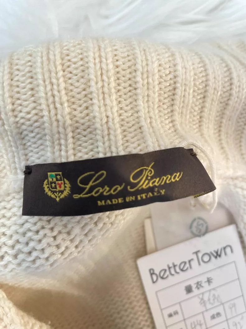 Loro Piana LORO PIANA White American cashmere cardigan Size L / US 10 / IT 46 - 3 Thumbnail