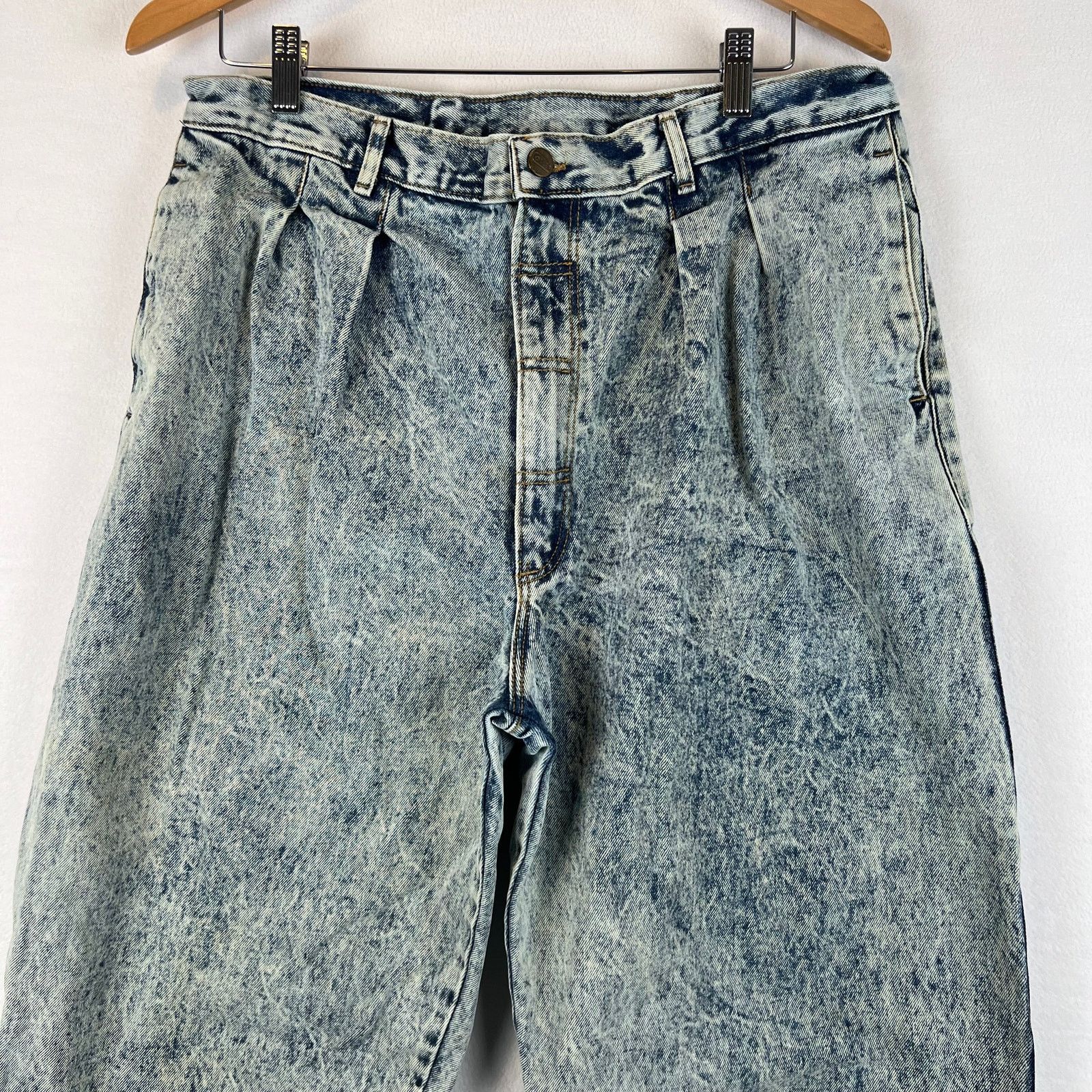 Other Vintage Cotler Jeans Mens 34x30 Acid Wash 80s Jeans Pleated Size US 34 / EU 50 - 2 Thumbnail