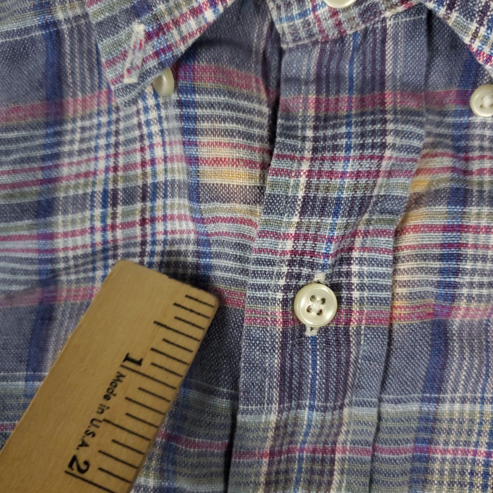 Ralph Lauren Ralph Lauren Men's Medium Blue Plaid Button-Up Shirt Short Sleeve Woven Size US M / EU 48-50 / 2 - 3 Thumbnail