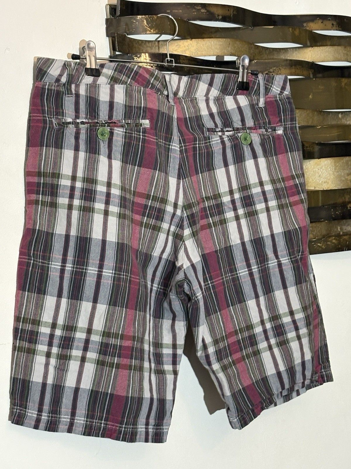 Canterbury of New Zealand Canterbury Of New Zealand Mens Plaid Linen Cotton Shorts 34 Size US 34 / EU 50 - 4 Thumbnail