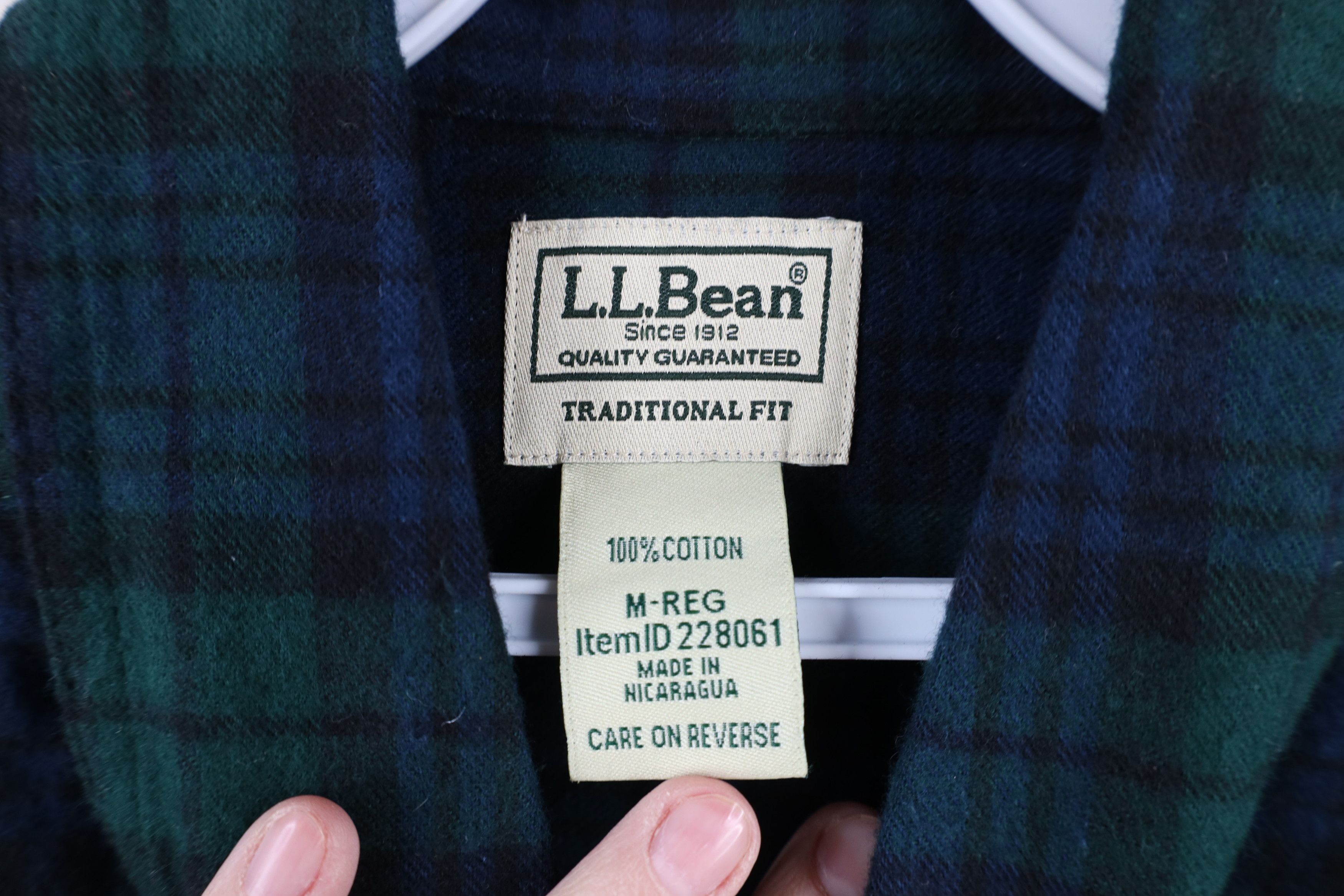 L.L. Bean × Vintage Vintage LL Bean Flannel Collared Button Down Shirt Plaid Size US M / EU 48-50 / 2 - 7 Thumbnail