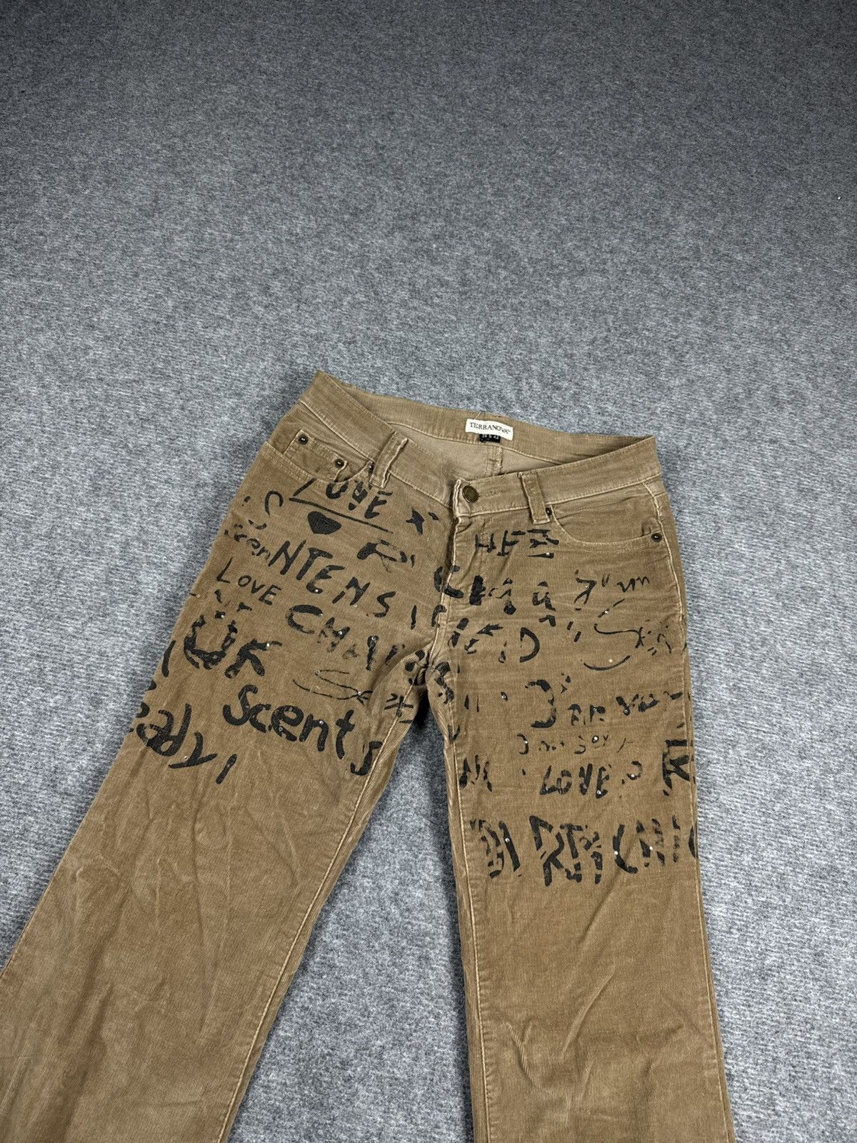 Vintage Vintage corduroy flared pants Size 28" / US 6 / IT 42 - 4 Thumbnail