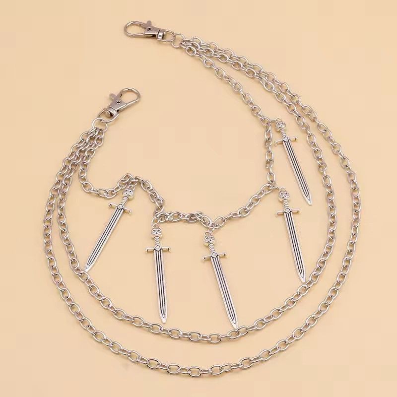 Jewelry Long Sword Pendant Wallet Chain Size ONE SIZE - 7 Thumbnail