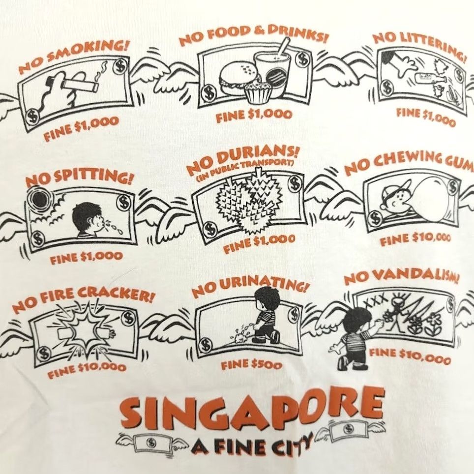 Vintage VINTAGE Merlion's Choice T Shirt Mens Size Large White 90s Y2K Singapore A Fine City Vtg Violating Laws Size US L / EU 52-54 / 3 - 3 Thumbnail