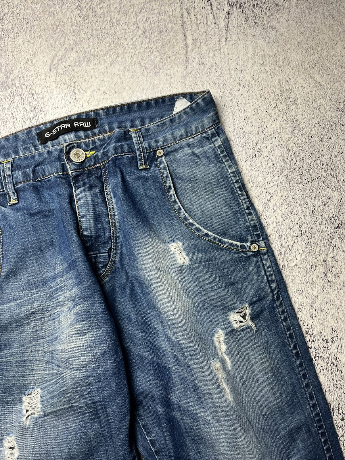 G-Star Vintage G-Star Raw Doubleknee Elwood Jeans Y2K Size US 31 - 15 Thumbnail