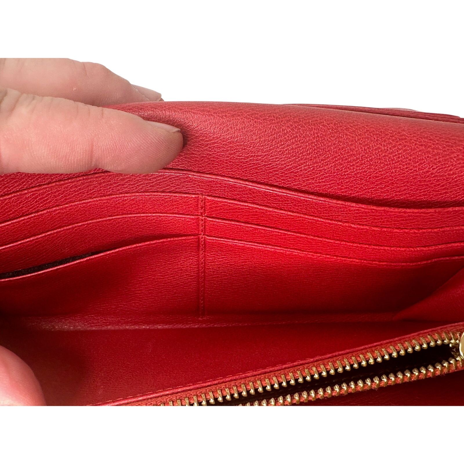 Loewe Loewe Anagram Flap Leather Continental Long Wallet - Red Size ONE SIZE - 18 Thumbnail