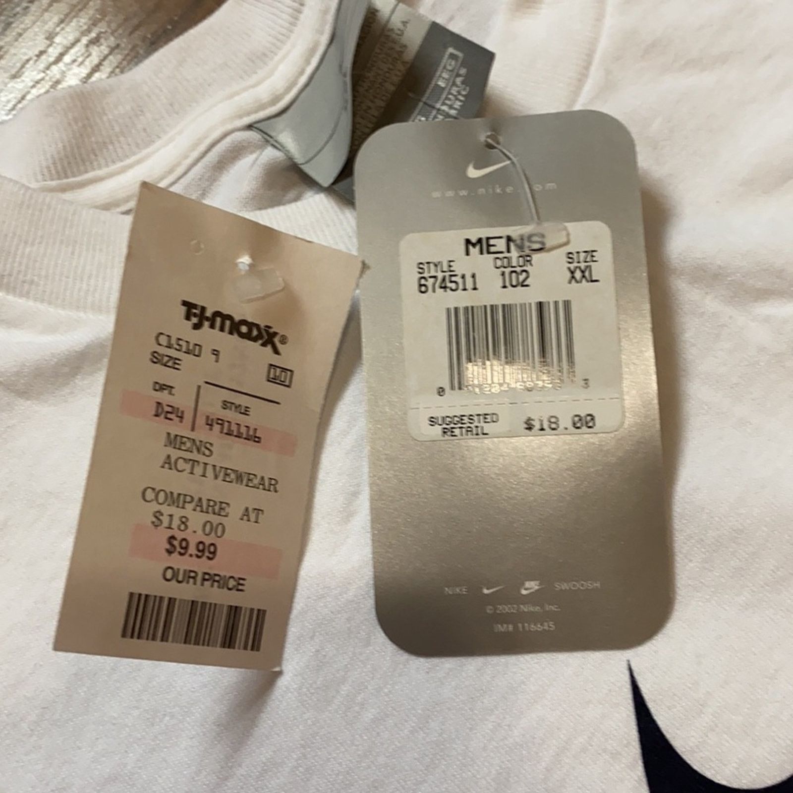 Nike 2002 Nike Air Center Swoosh Short Sleeve Size US XL / EU 56 / 4 - 3 Thumbnail