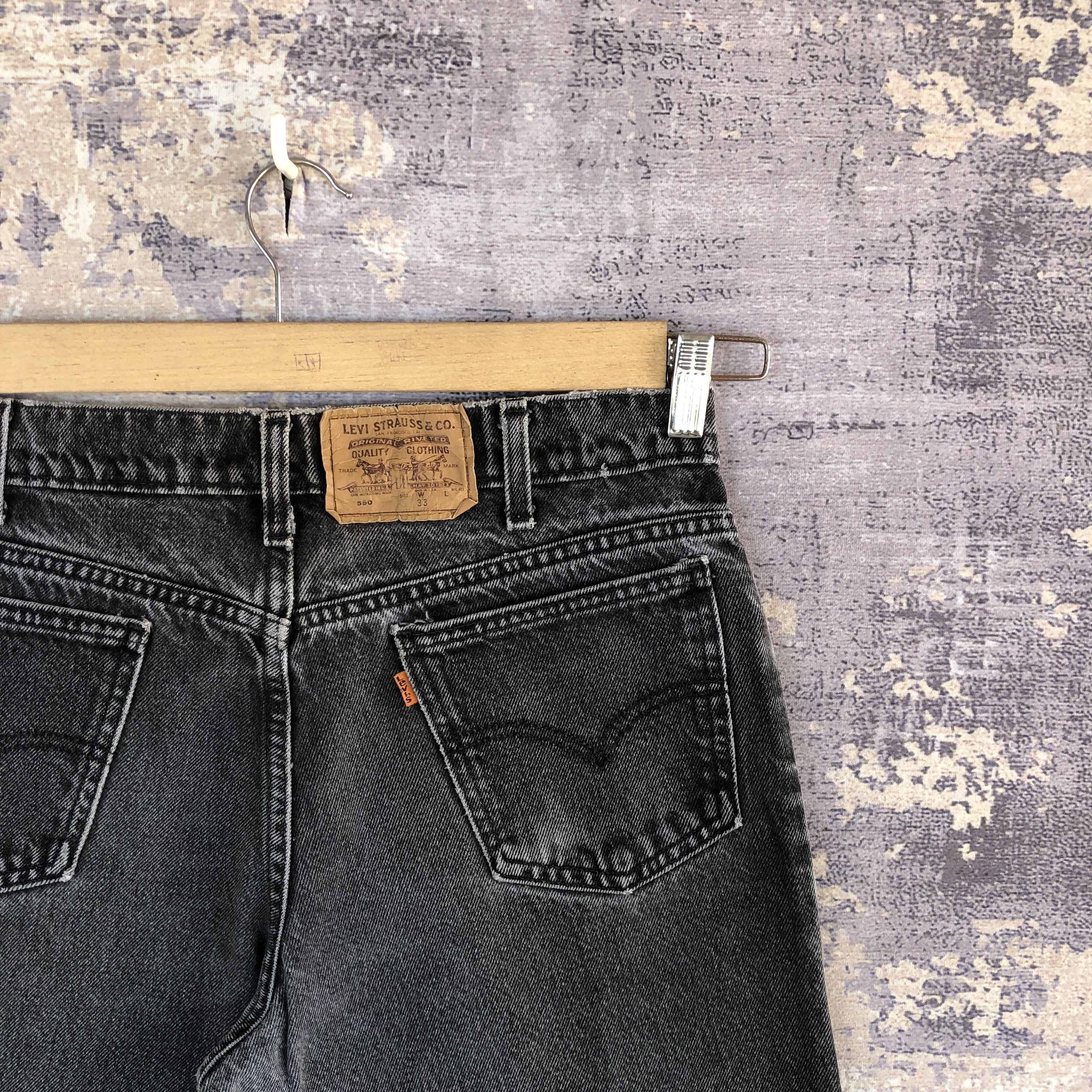 Levi's Vintage Levis 505 Jeans Faded Black Orange Tab Denim Grunge Size US 30 / EU 46 - 5 Thumbnail