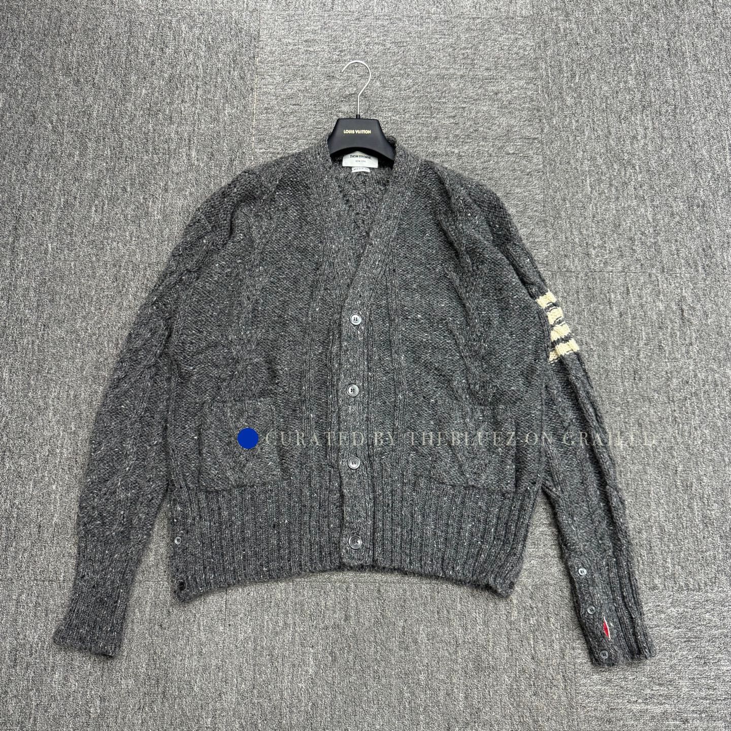 Thom Browne Black Knit Cardigan in Mohair Blend Size US XXL / EU 58 / 5 - 1 Thumbnail