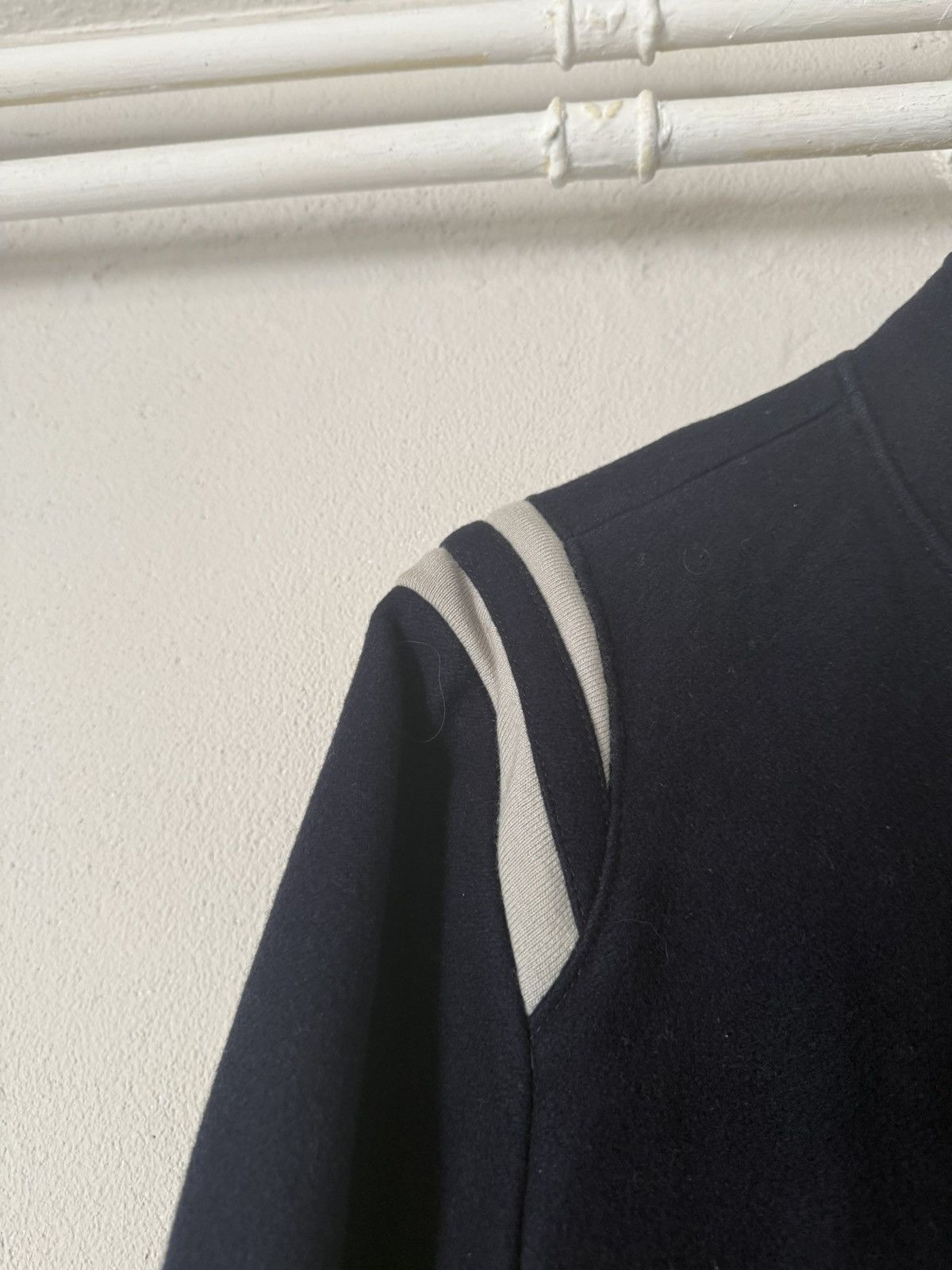 Lanvin Lanvin Navy Wool Varsity Jacket w/ Lobster Patch Size US S / EU 44-46 / 1 - 6 Thumbnail