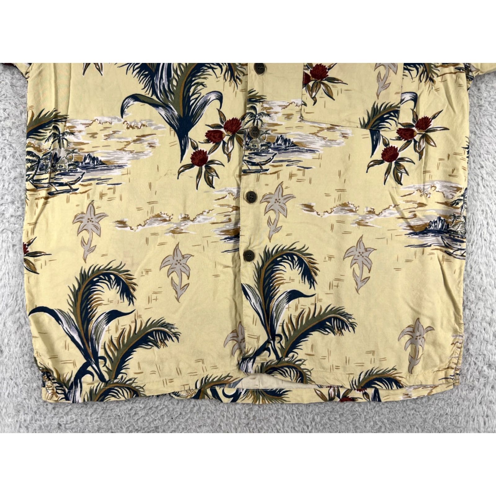 Gotcha Gotcha Shirt Men L Yellow Floral Hawaiian Button-Up Size US L / EU 52-54 / 3 - 5 Thumbnail