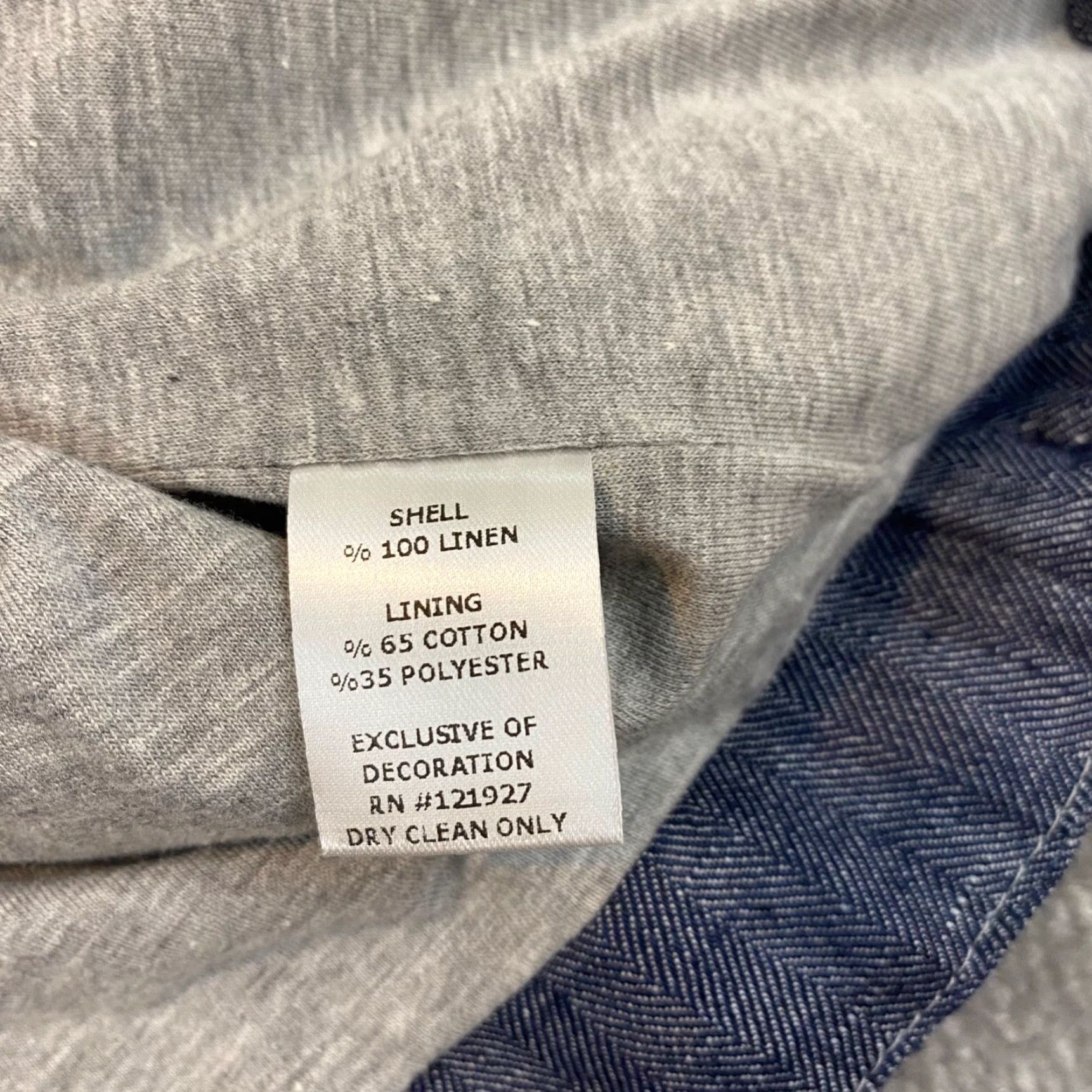 johnnie-O JOHNNIE-O Vest Men XL Blue White Top Shelf Puffer Linen Full Snap Outerwear Golf Size 46R - 5 Thumbnail