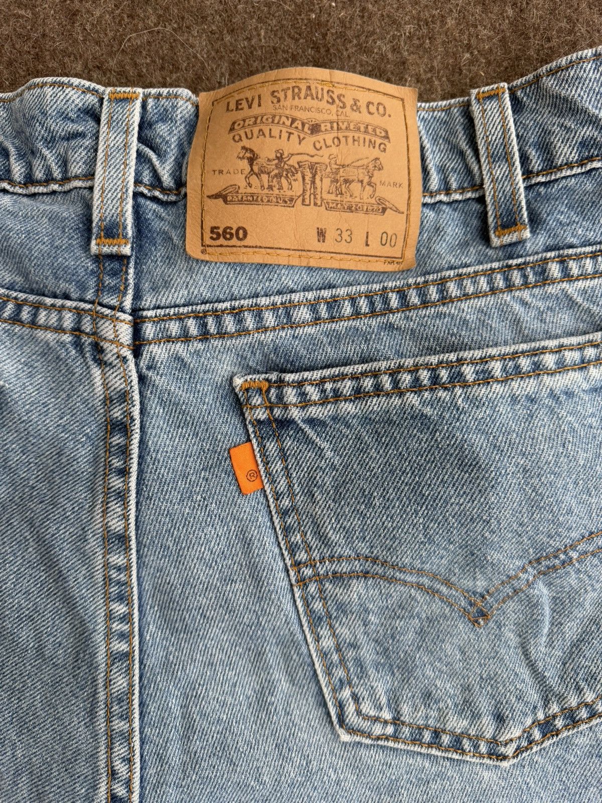 Levi's Levi’s 560 Orange Tab Made in USA Shorts Size US 33 - 5 Thumbnail
