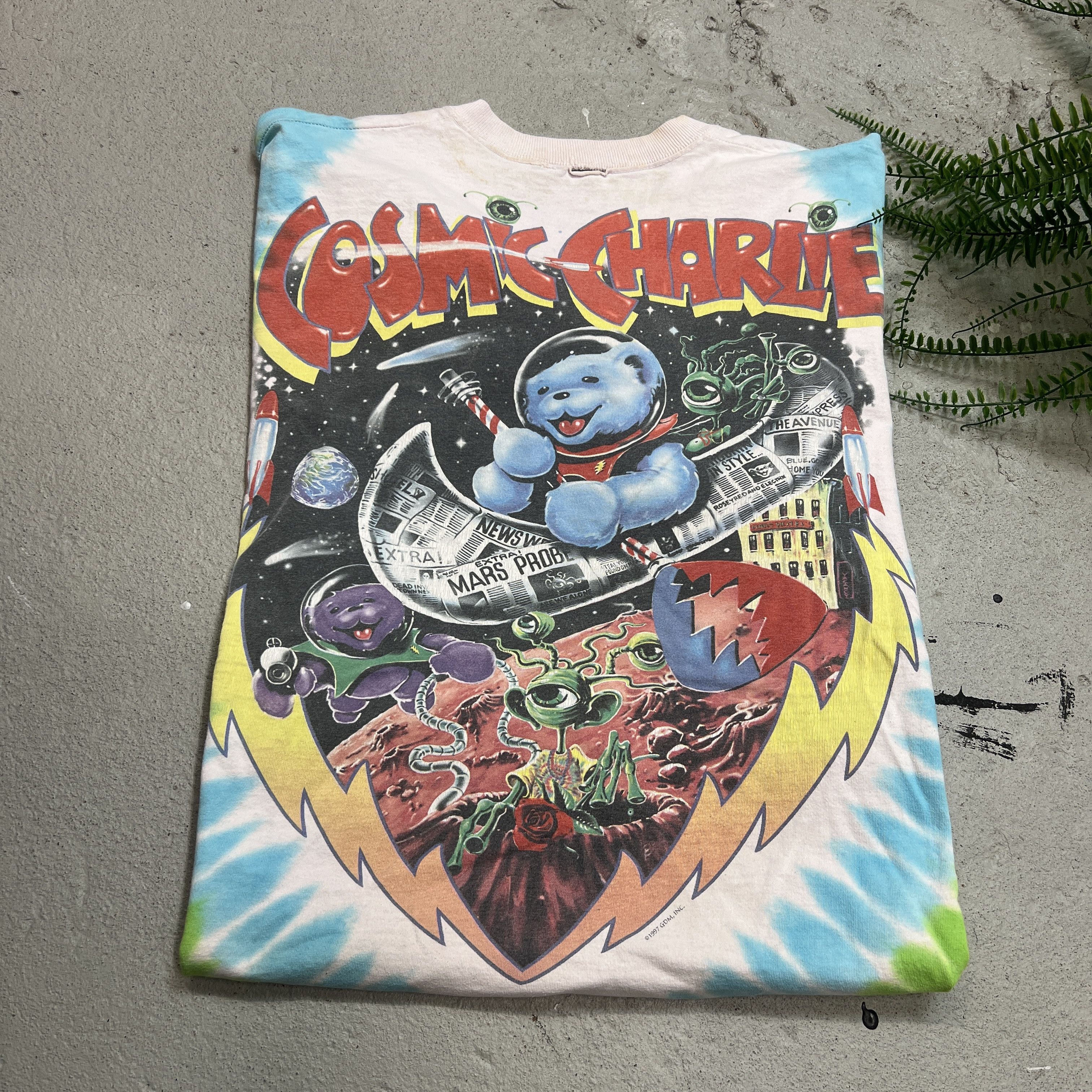 Grateful Dead × Vintage 1997 Grateful Dead Mars Rover Band Promo Tie Dye Tee Size US XL / EU 56 / 4 - 2 Thumbnail