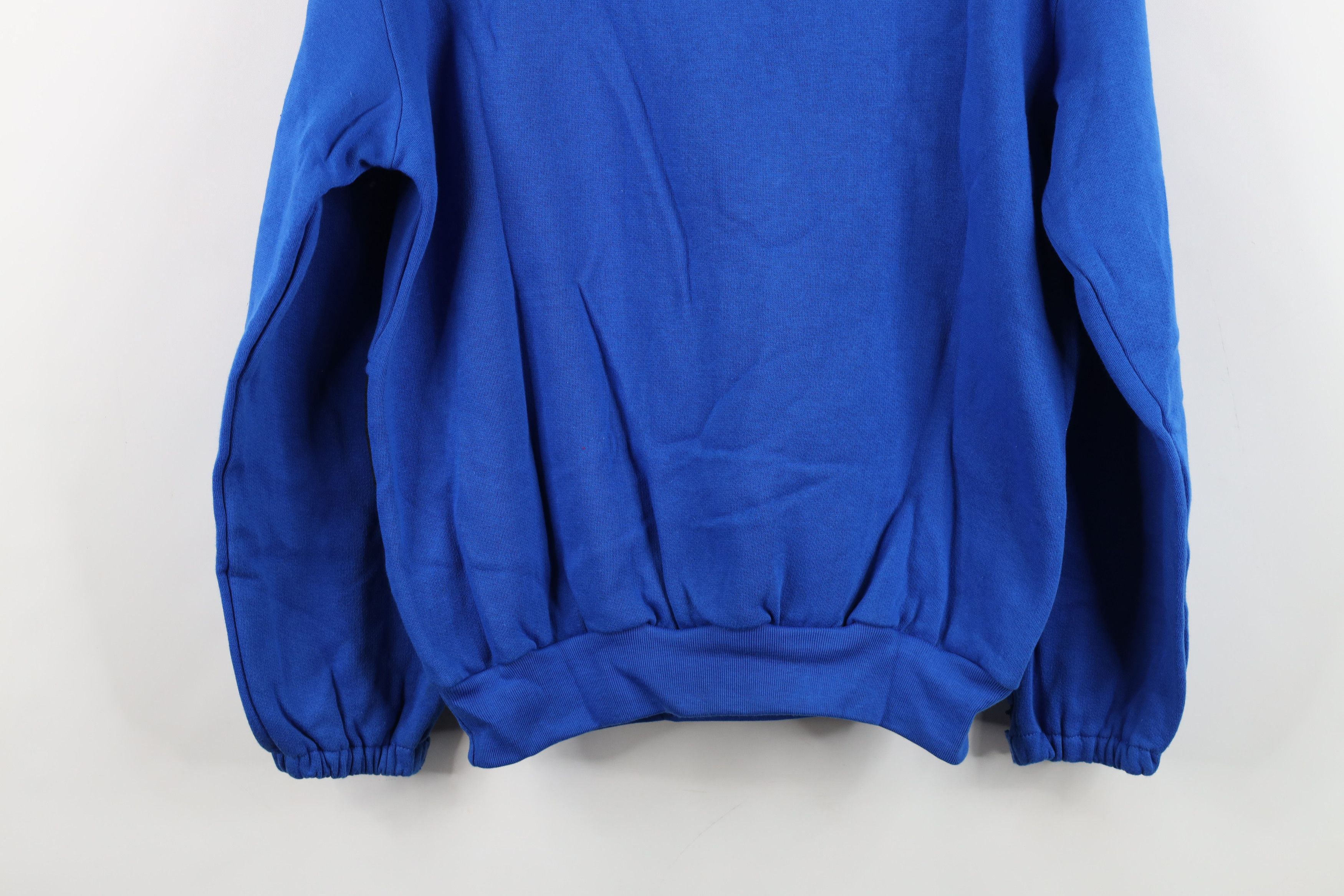 Vintage Deadstock Vintage 90s Streetwear Half Zip Sweatshirt Blue Size L / US 10 / IT 46 - 14 Thumbnail
