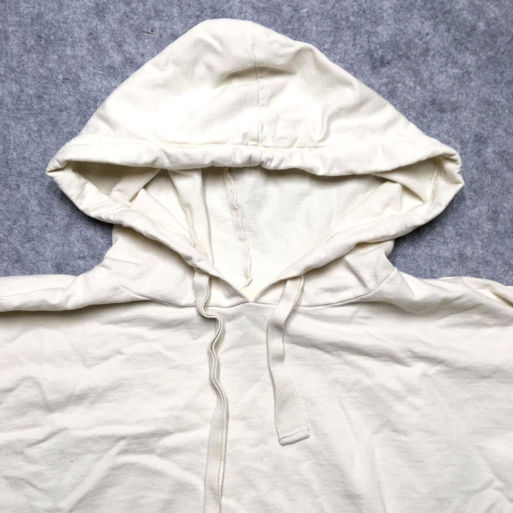 Vintage Aerie Hoodie Womens Medium White Cotton Knit Side Slit Long Sleeve Pullover Size M / US 6-8 / IT 42-44 - 4 Thumbnail