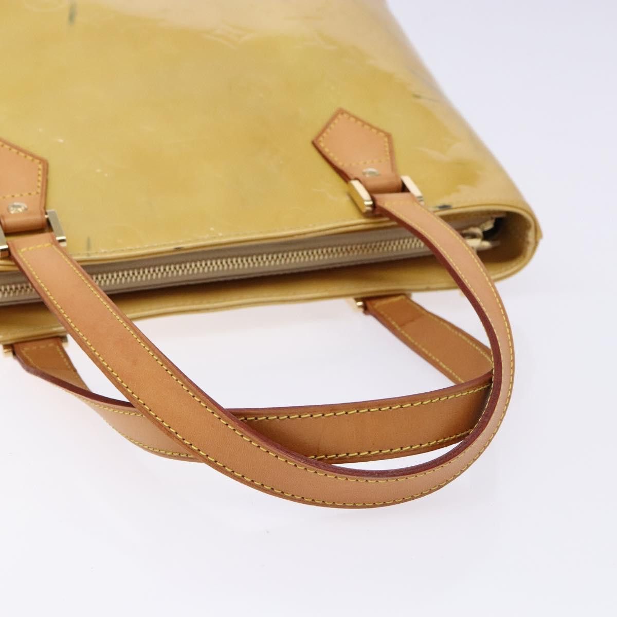 Louis Vuitton LOUIS VUITTON Monogram Vernis Houston Hand Bag Beige M91004 Size ONE SIZE - 7 Thumbnail