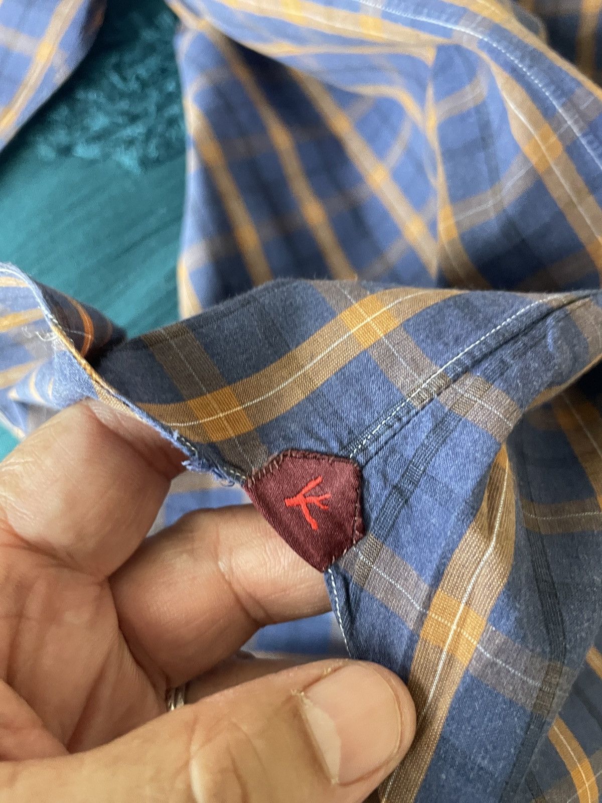 Isaia Plaid Dress shirt 16.5 x36 Size US L / EU 52-54 / 3 - 7 Thumbnail