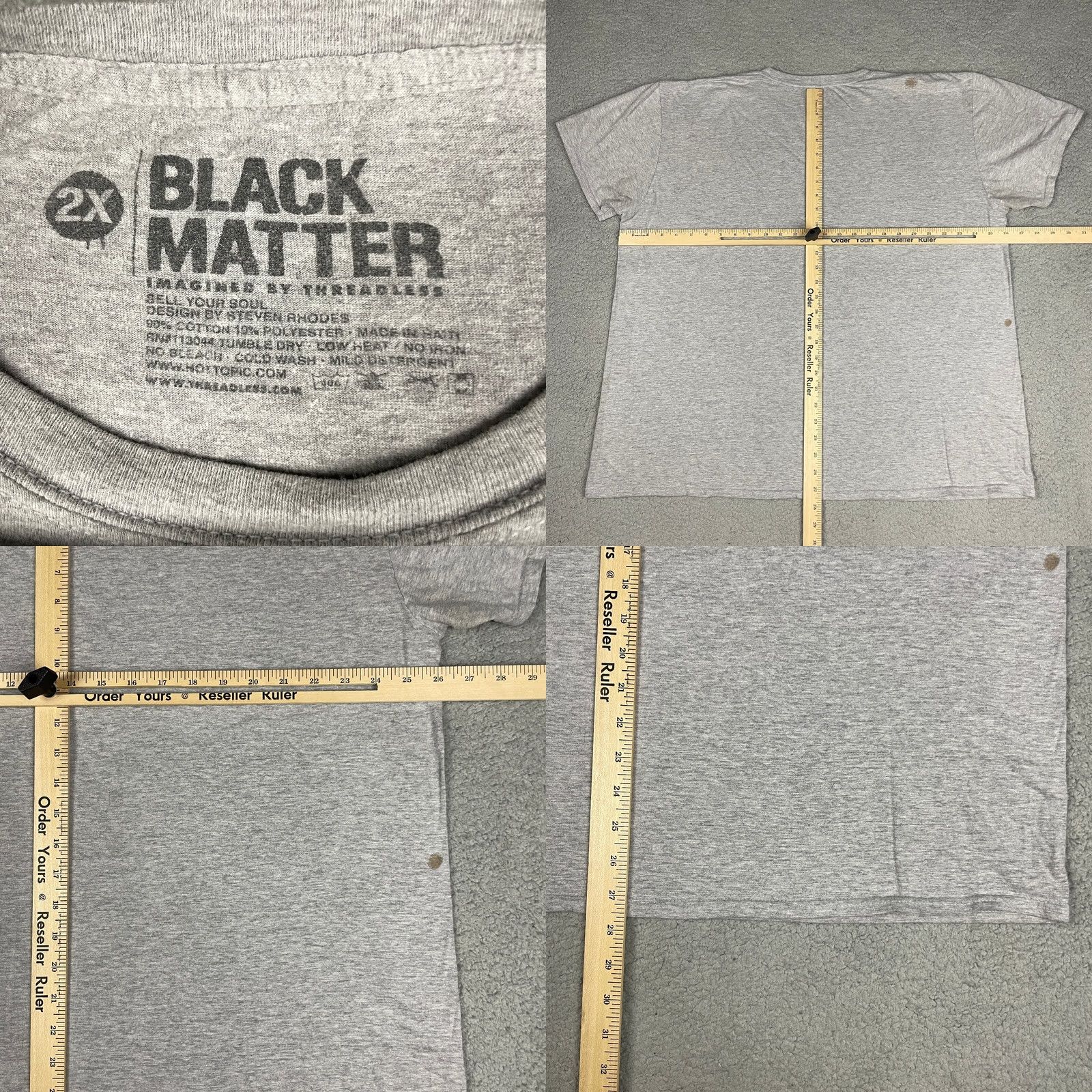 Vintage Black Matter Steven Rhodes Economics for Children Sell Your Soul Tshirt Mens XXL Gray Logo 70s 80s Funny Hipster TV Short Sleeve Cotton Vintage N/A Size US XXL / EU 58 / 5 - 8 Thumbnail