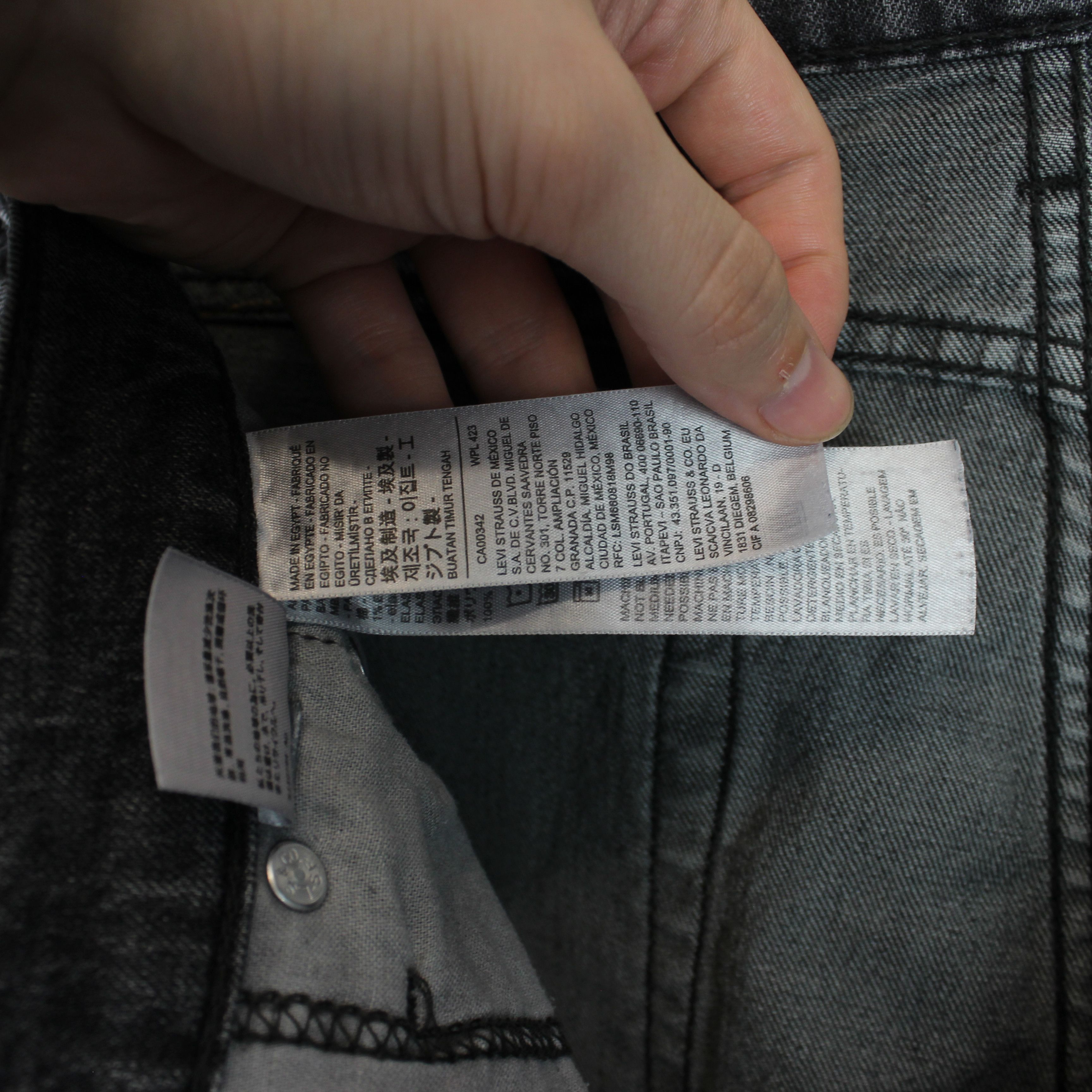 Levi's Levis 502 Hi-Ball denim cotton jeans gray W 32 Size US 32 / EU 48 - 10 Thumbnail