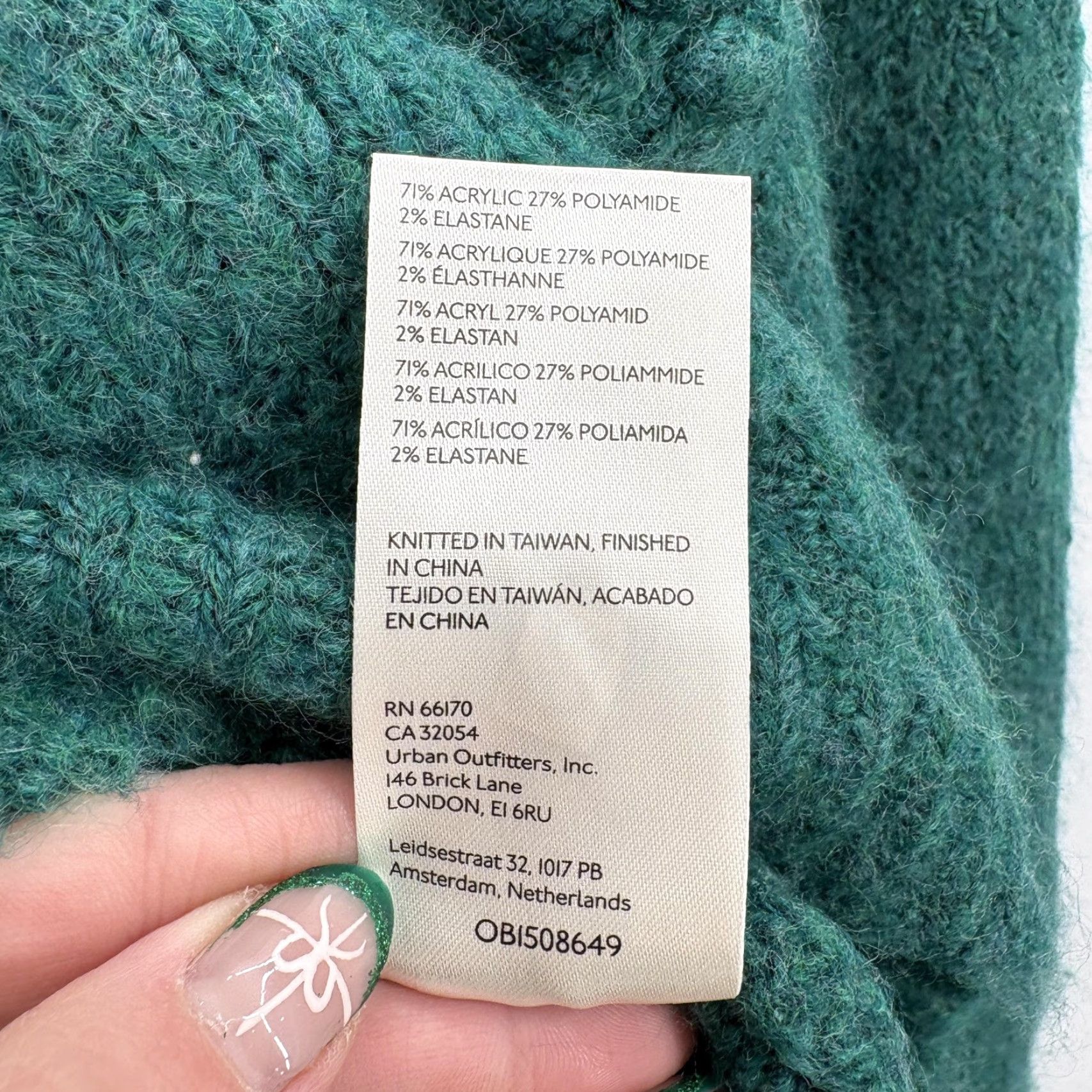 Free People Free People Sweater Womens Small Green Mock Neck Popcorn Chunky Knit Pullover Size S / US 4 / IT 40 - 6 Thumbnail