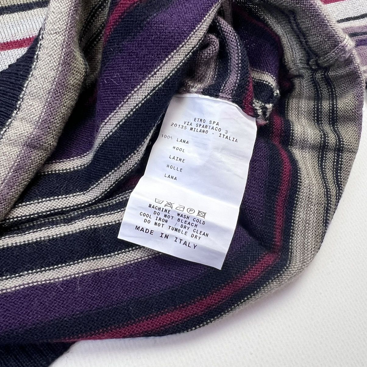Etro Etro 100% wool stripped sweater Size US M / EU 48-50 / 2 - 4 Thumbnail