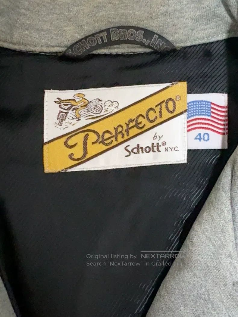 Schott Schott NYC 6 Heavy Lapel Cable-Stayed Leather Jacket Size US XXS / EU 40 - 2 Thumbnail