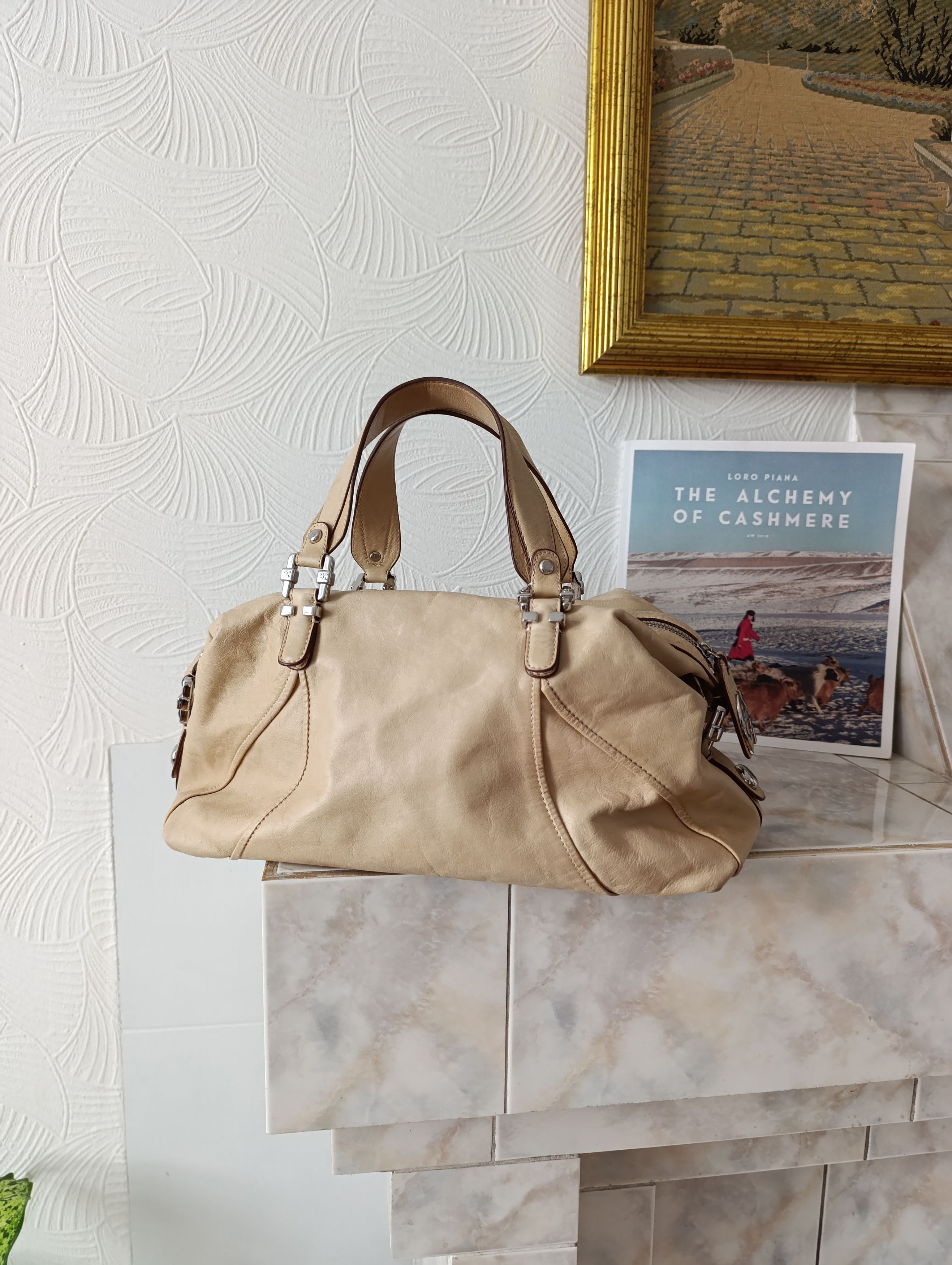 Just Cavalli VINTAGE JUST ROBERTO CAVALLI LEATHER BEIGE BAG Size ONE SIZE - 5 Thumbnail