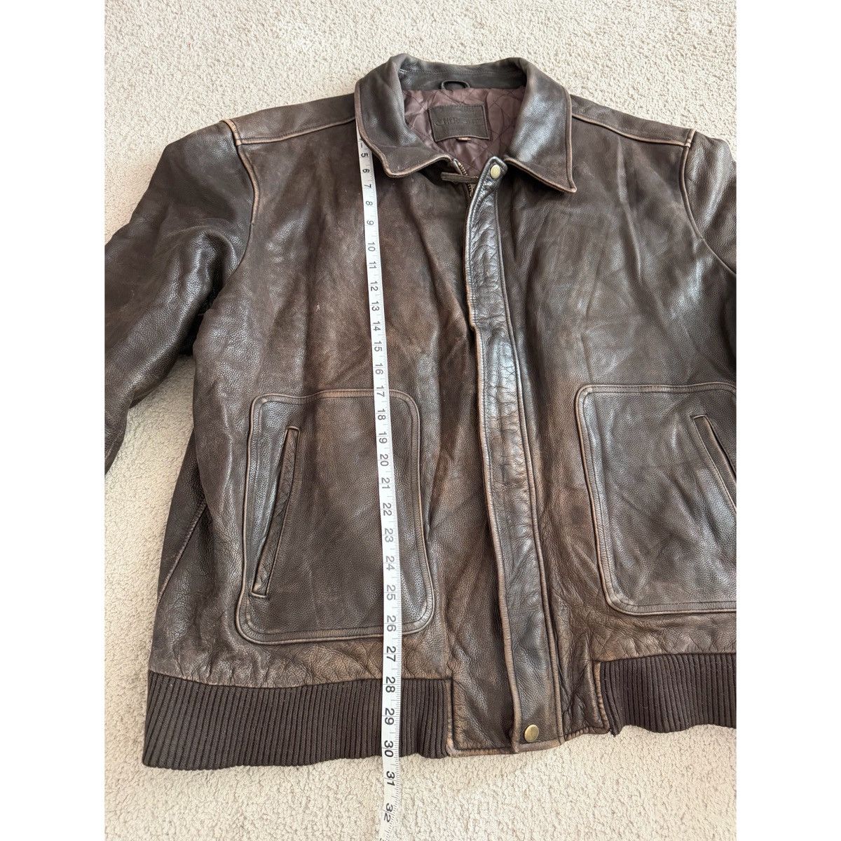Cherokee VINTAGE CHEROKEE BROWN LEATHER BOMBER JACKET Size US XXL / EU 58 / 5 - 22 Thumbnail