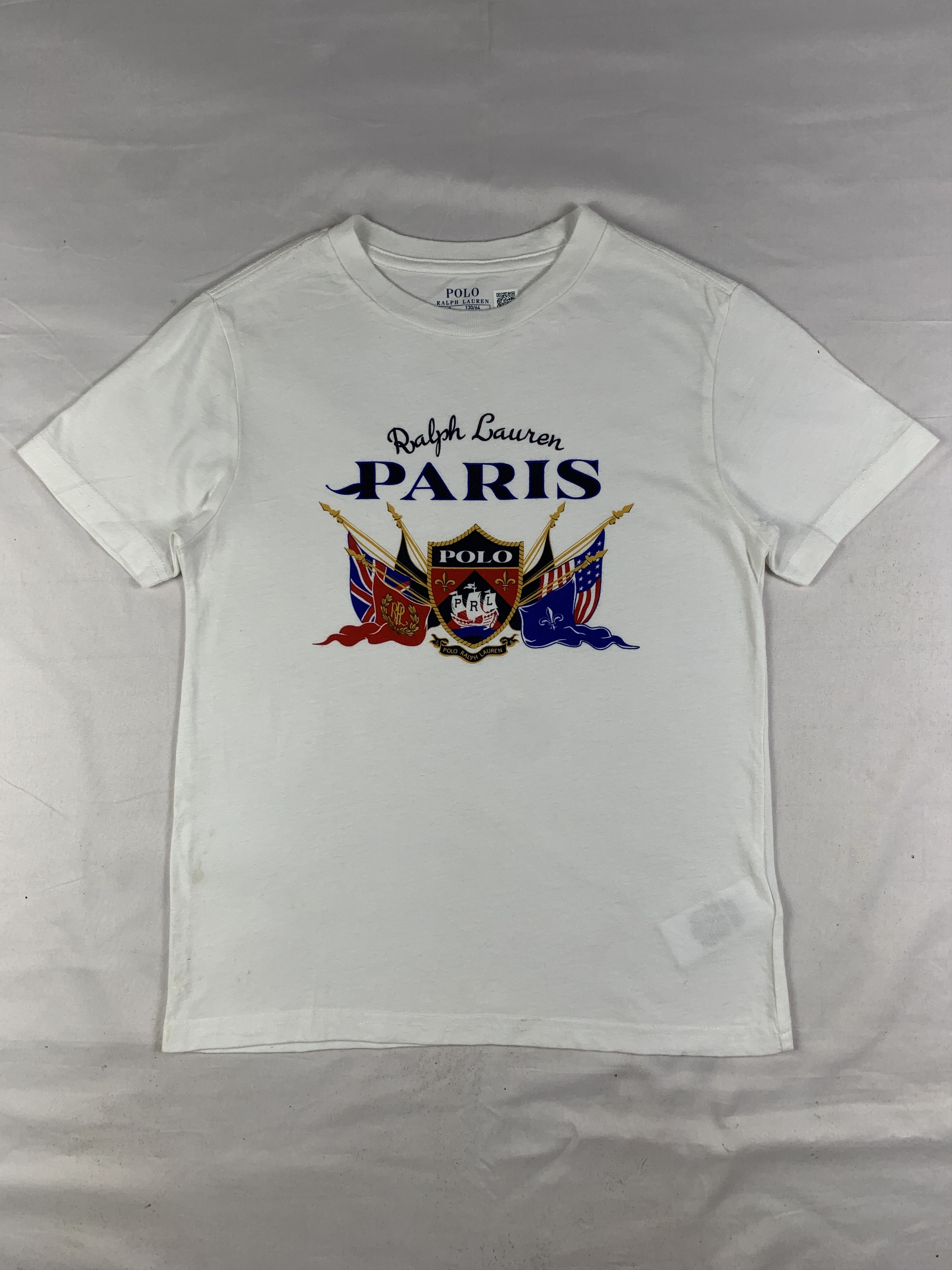 Polo Ralph Lauren Polo by Ralph Lauren White Royal Logo Baby Tee (S) Size S / US 4 / IT 40 - 1 Thumbnail
