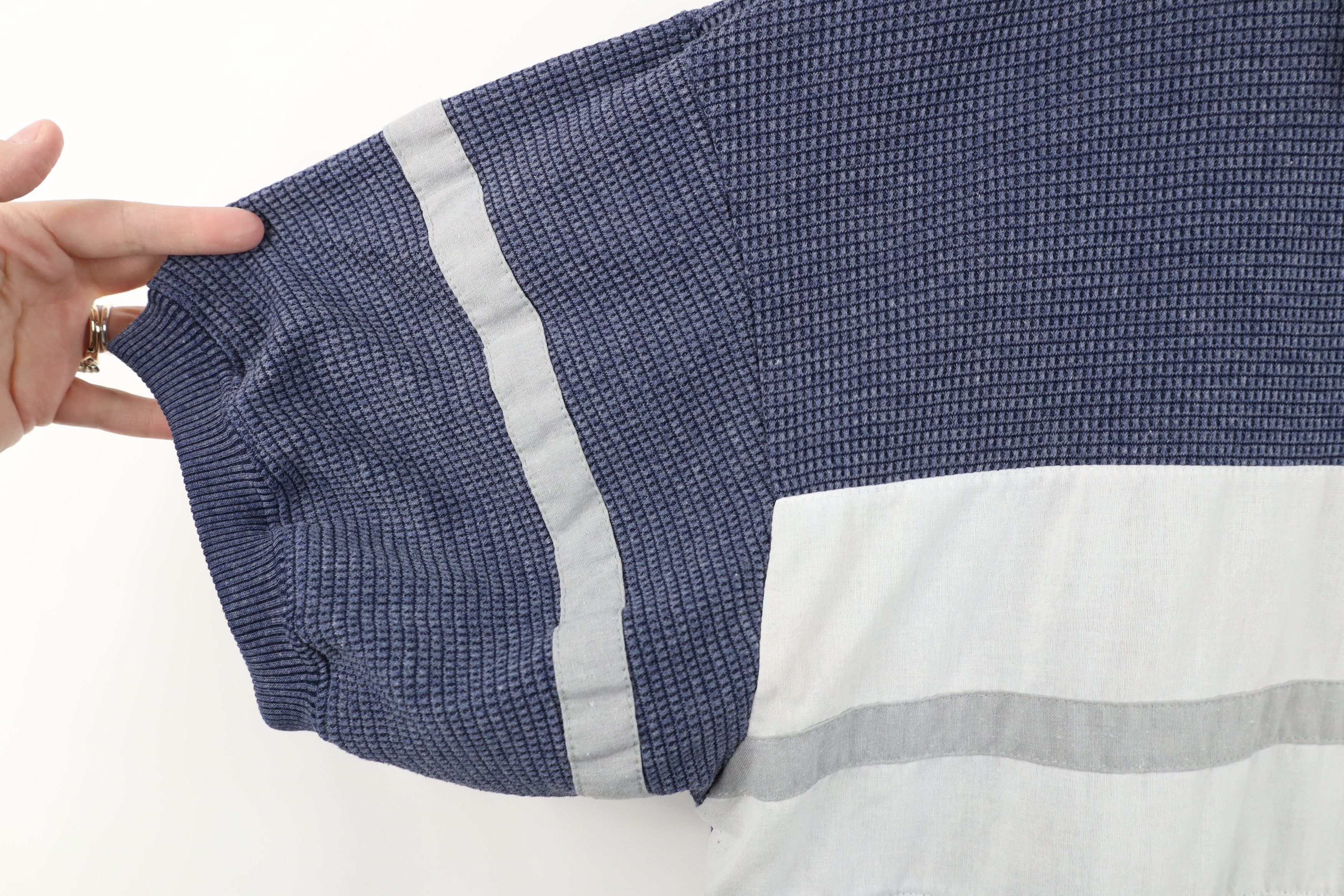 Vintage Vintage 90s Streetwear Block Thermal Waffle Knit Polo Shirt Size US XL / EU 56 / 4 - 9 Thumbnail