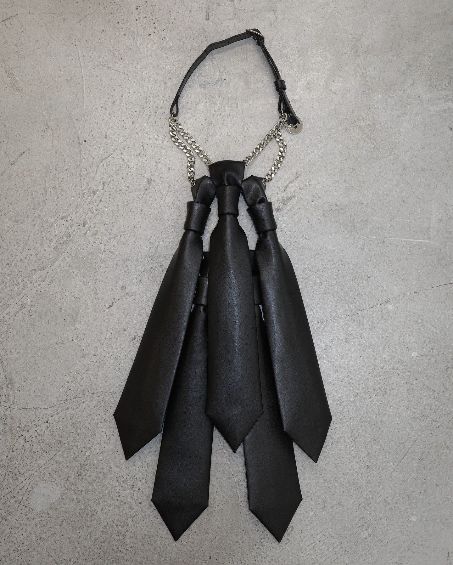 Noir Kei Ninomiya Noir Kei Ninomiya - Leather Multiple Necktie necklace black Size ONE SIZE - 3 Thumbnail