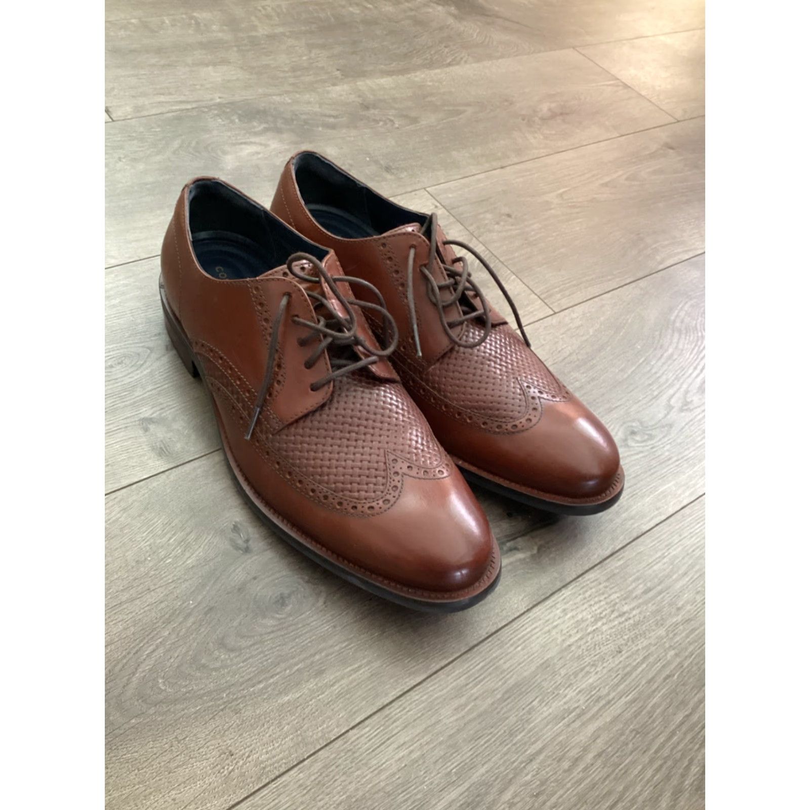 Cole Haan COLE HAAN Grand Wingtip Oxford Dress Shoes Brown Leather Size 12M Mens Size US 12 / EU 45 - 2 Thumbnail