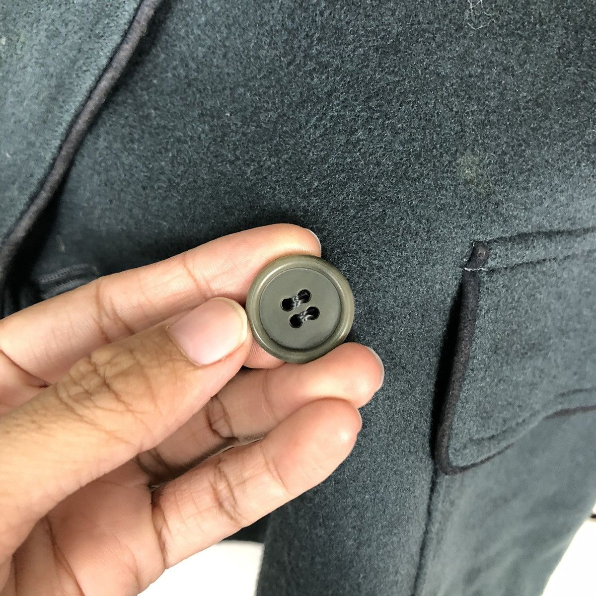 Japanese Brand 🔥VINTAGE LANVIN STUDIO PARIS WOOL DOUBLE COLLAR Size US M / EU 48-50 / 2 - 16 Thumbnail