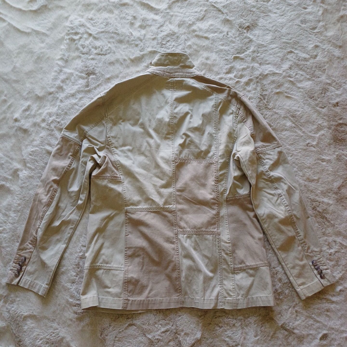 Polo Ralph Lauren Polo Ralph Lauren Blazer Jacket Coat Beige Patchwork Vintage Size 40L - 2 Thumbnail
