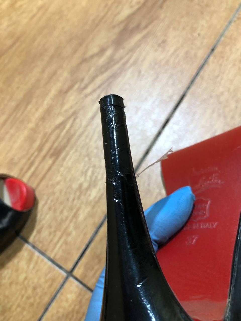 Christian Louboutin Christian Louboutin Very Prive patent leather peep-toe pumps Size US 7 / IT 37 - 10 Thumbnail