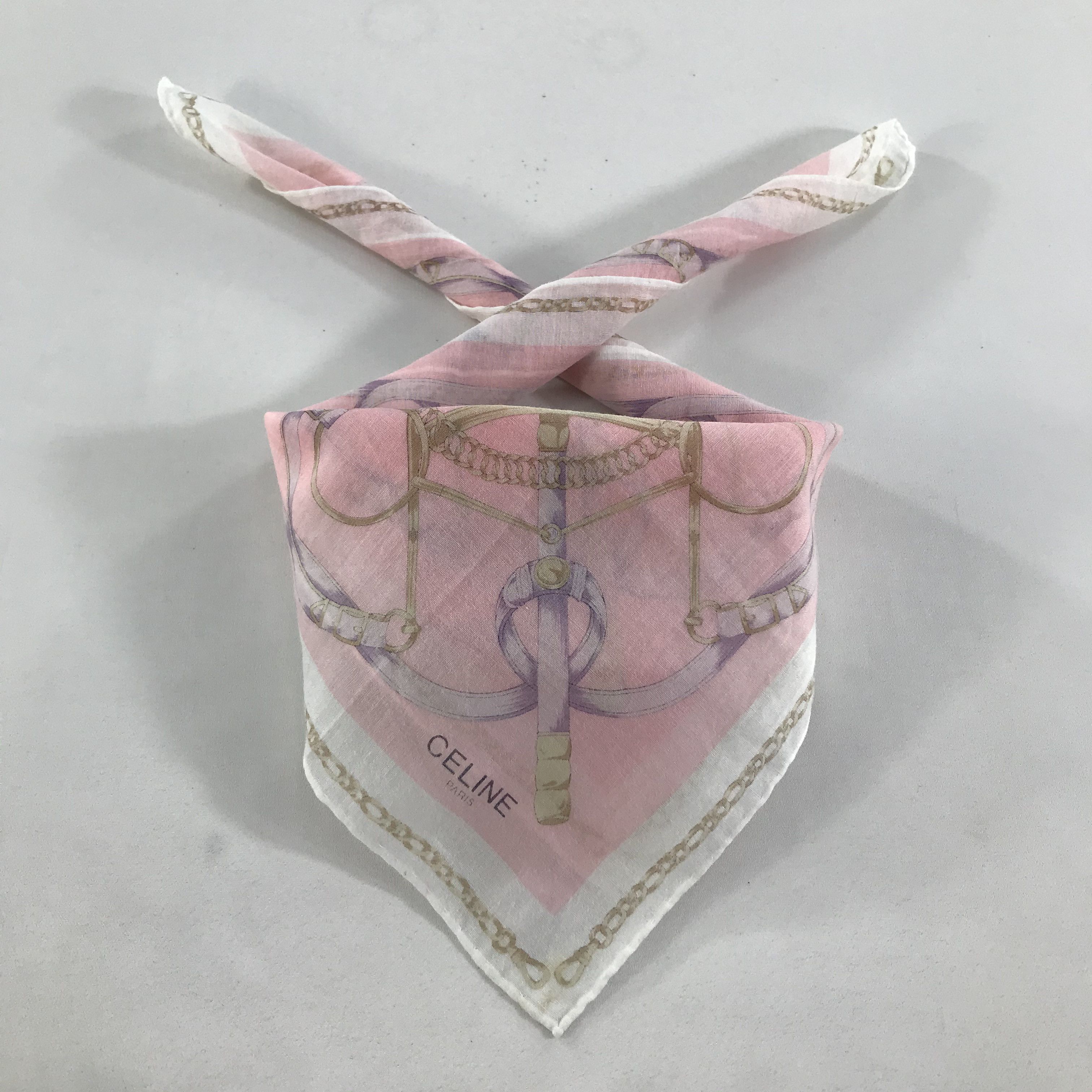 Celine × Vintage Celine Bandana / Handkerchief / Neckerchief - S1657 Size ONE SIZE - 3 Thumbnail