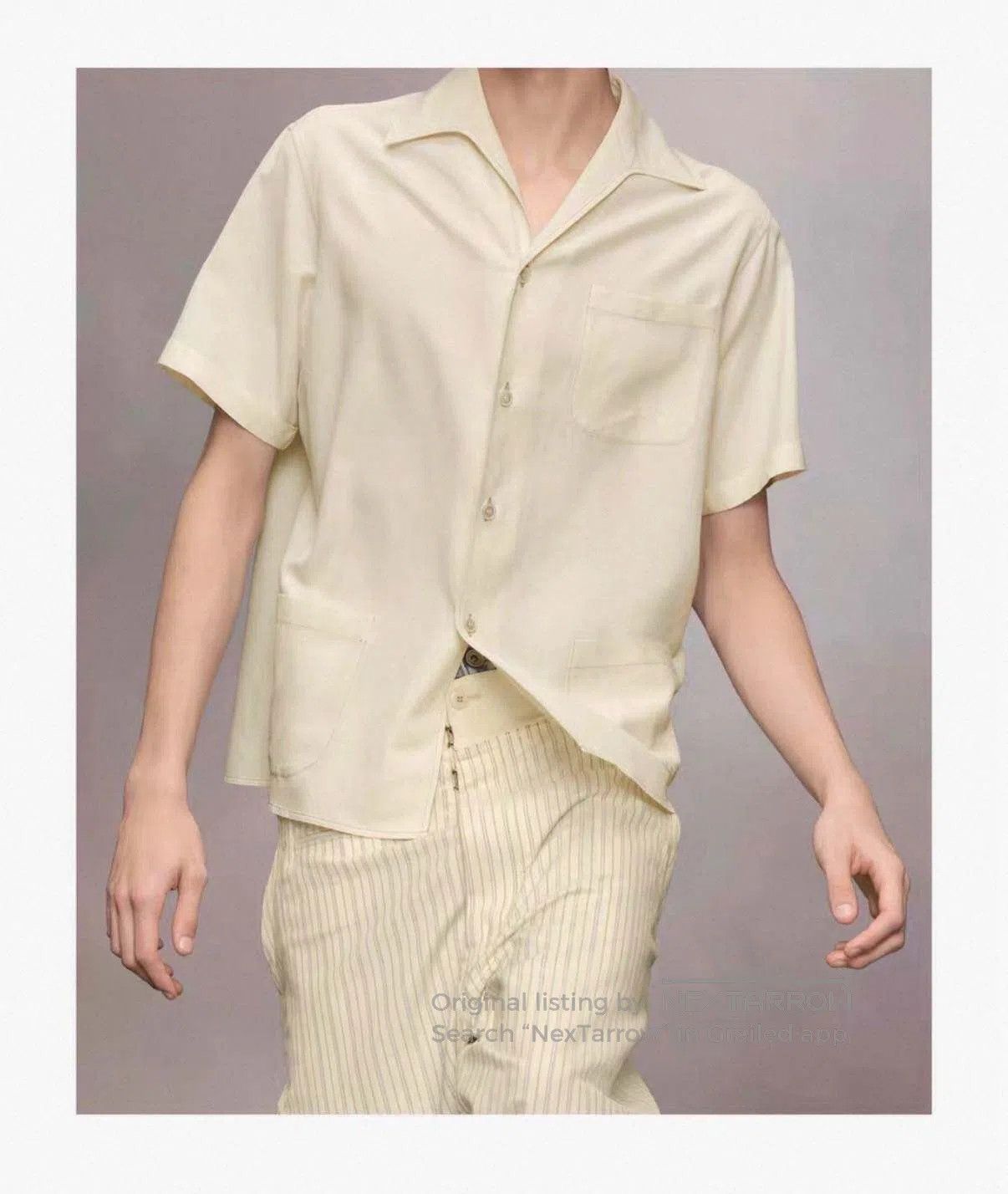 Maison Margiela Maison Margiela Solid Color Button Short Sleeve Shirt Size US M / EU 48-50 / 2 - 7 Thumbnail