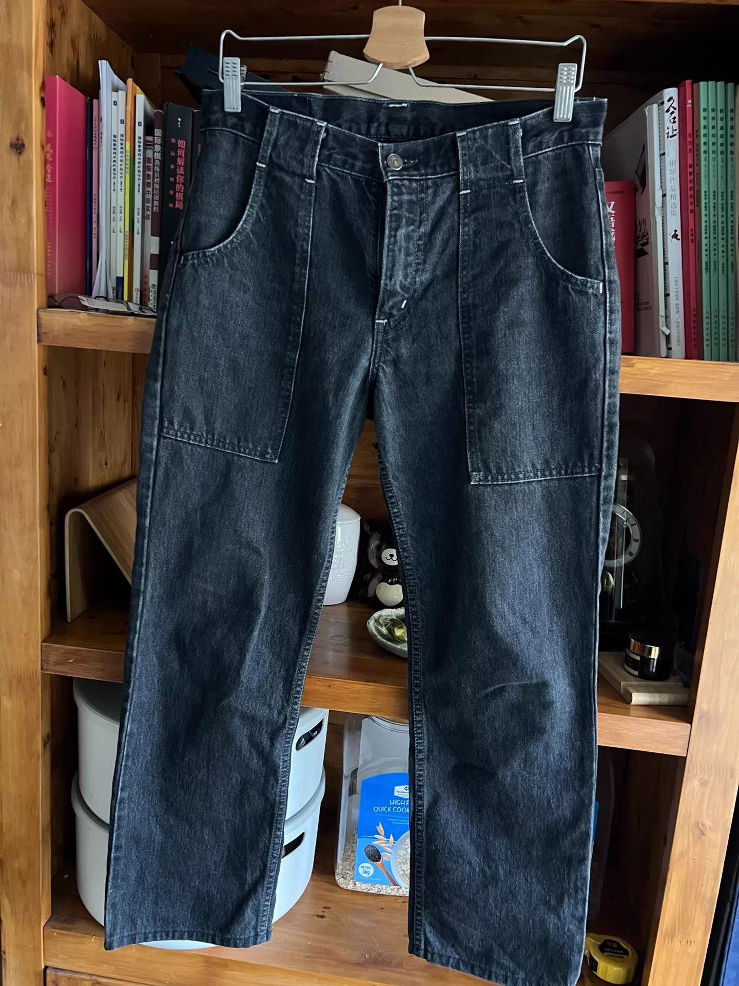 Freewheelers Freewheelers Japanese Vintage Black Denim Straight Jeans 32 Size US 32 / EU 48 - 3 Thumbnail