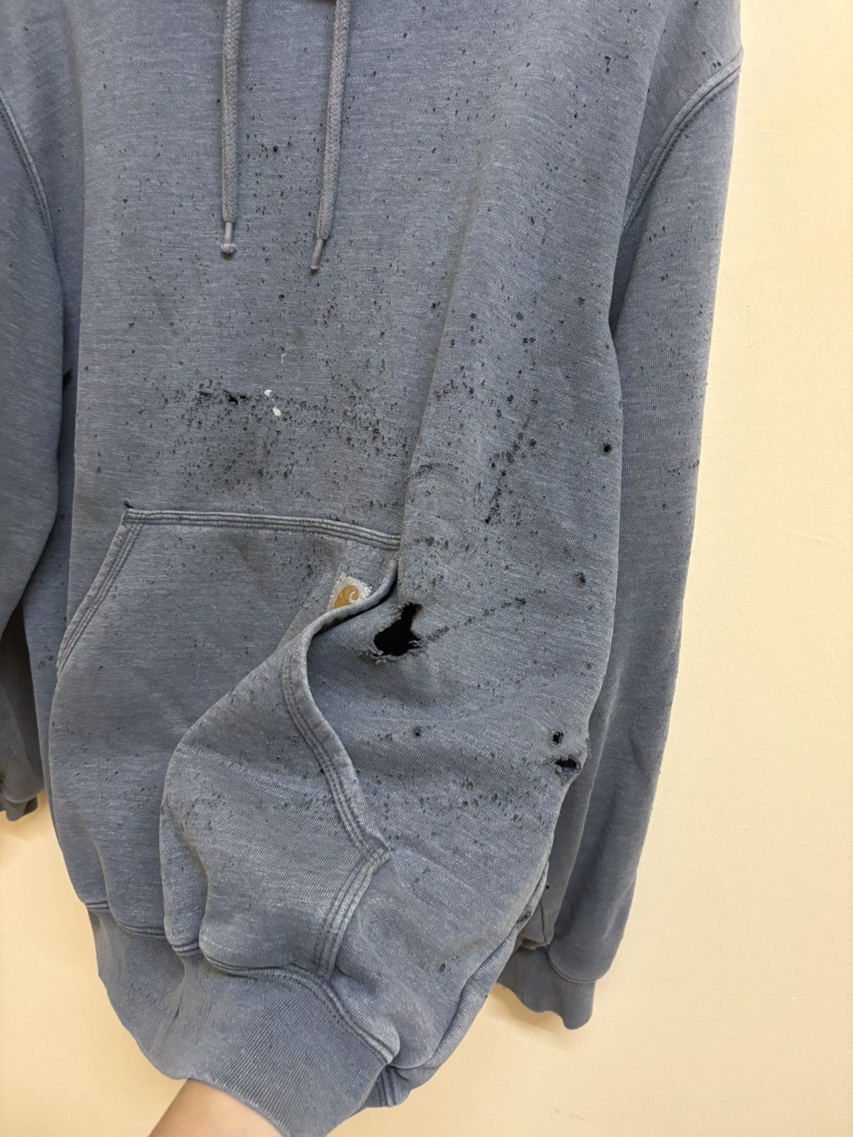 Carhartt Vintage Carhartt Hoodie Damaged Trashed Sun Faded Distressed Size US L / EU 52-54 / 3 - 14 Thumbnail
