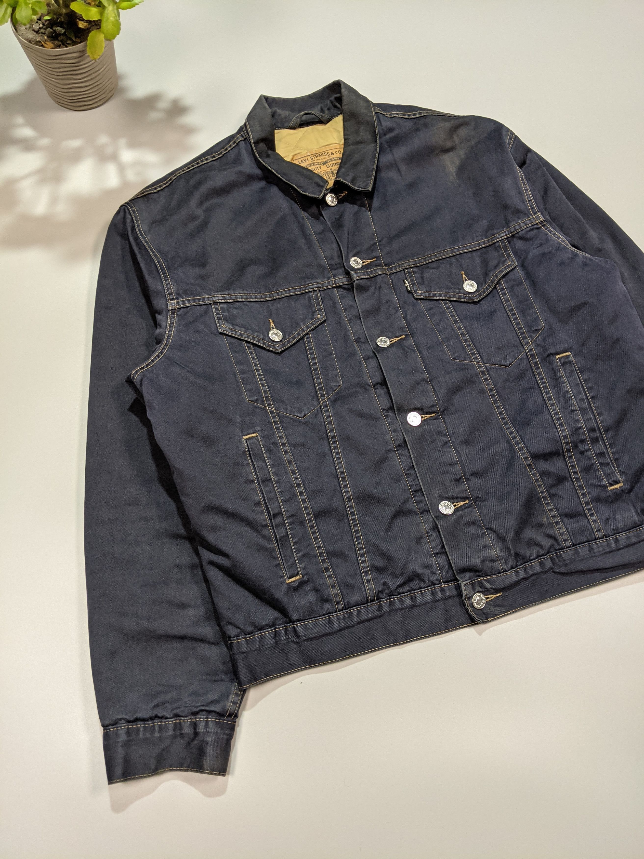 Levi's × Levi's Vintage Clothing LEVIS Vintage 80s - 90s Dark Blue Denim Men`s Jacket Size US L / EU 52-54 / 3 - 2 Thumbnail