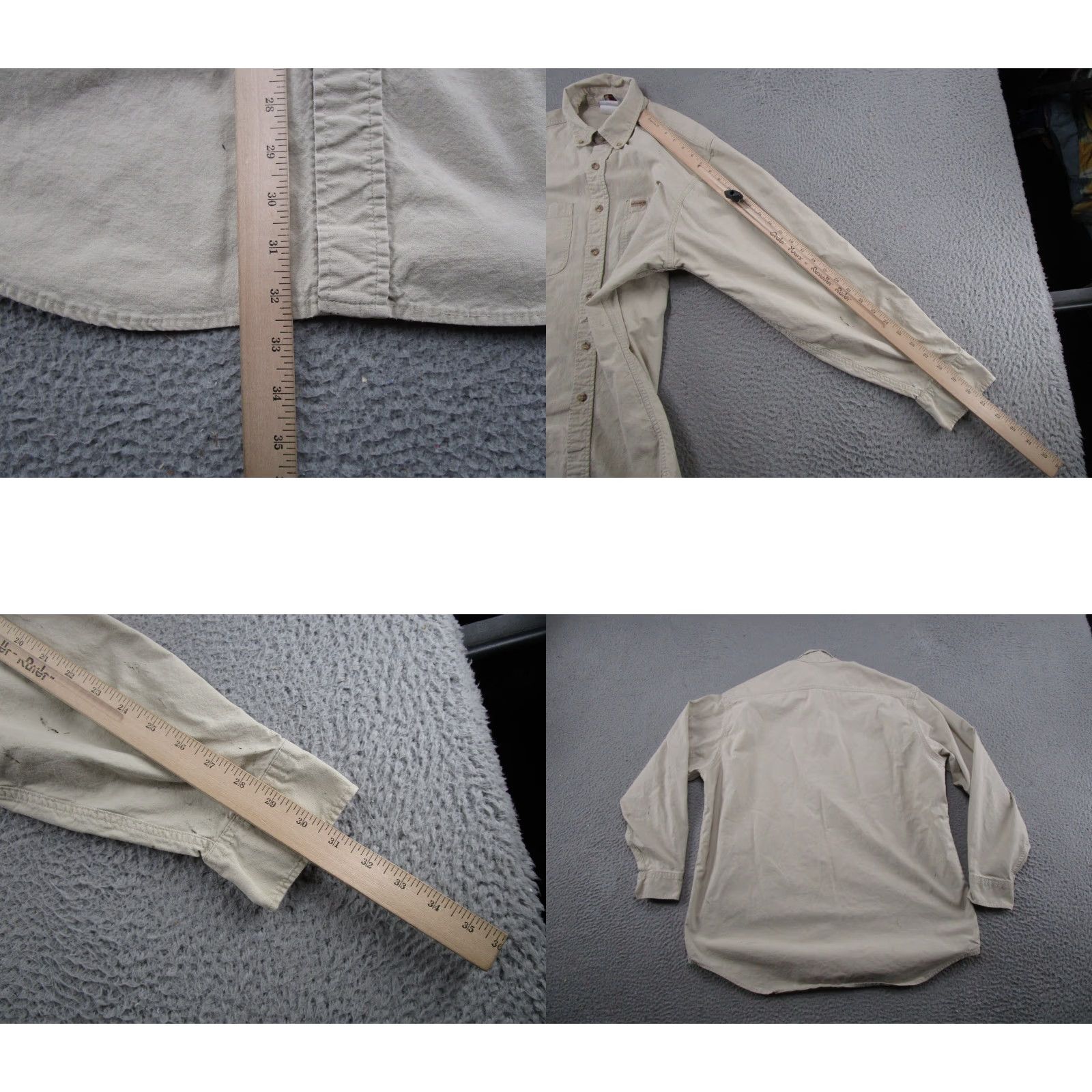 Carhartt VINTAGE Carhartt Rugged Outdoor Wear Duck Canvas Work Shirt USA 90s Men XL Beige Cotton Heavyweight Pockets Button-Up Size US XL / EU 56 / 4 - 8 Thumbnail
