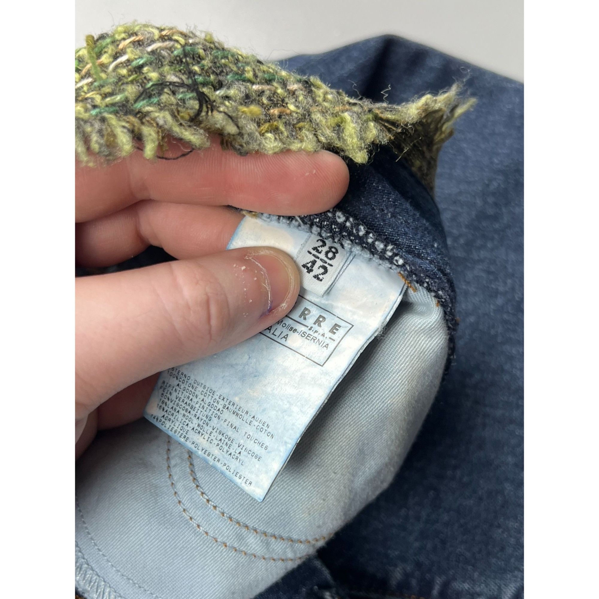 Dolce & Gabbana Dolce & Gabbana Tweed Waist Denim Jeans Pants (Y0842) Size 28" / US 6 / IT 42 - 8 Thumbnail