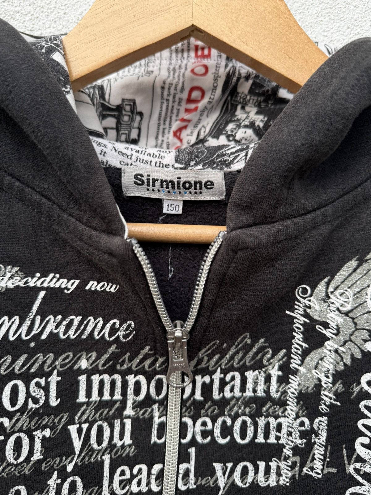 If Six Was Nine Archival Sirmione Cross Anarchy Punk Boxy Zipper Hoodie Size XS / US 0-2 / IT 36-38 - 4 Thumbnail