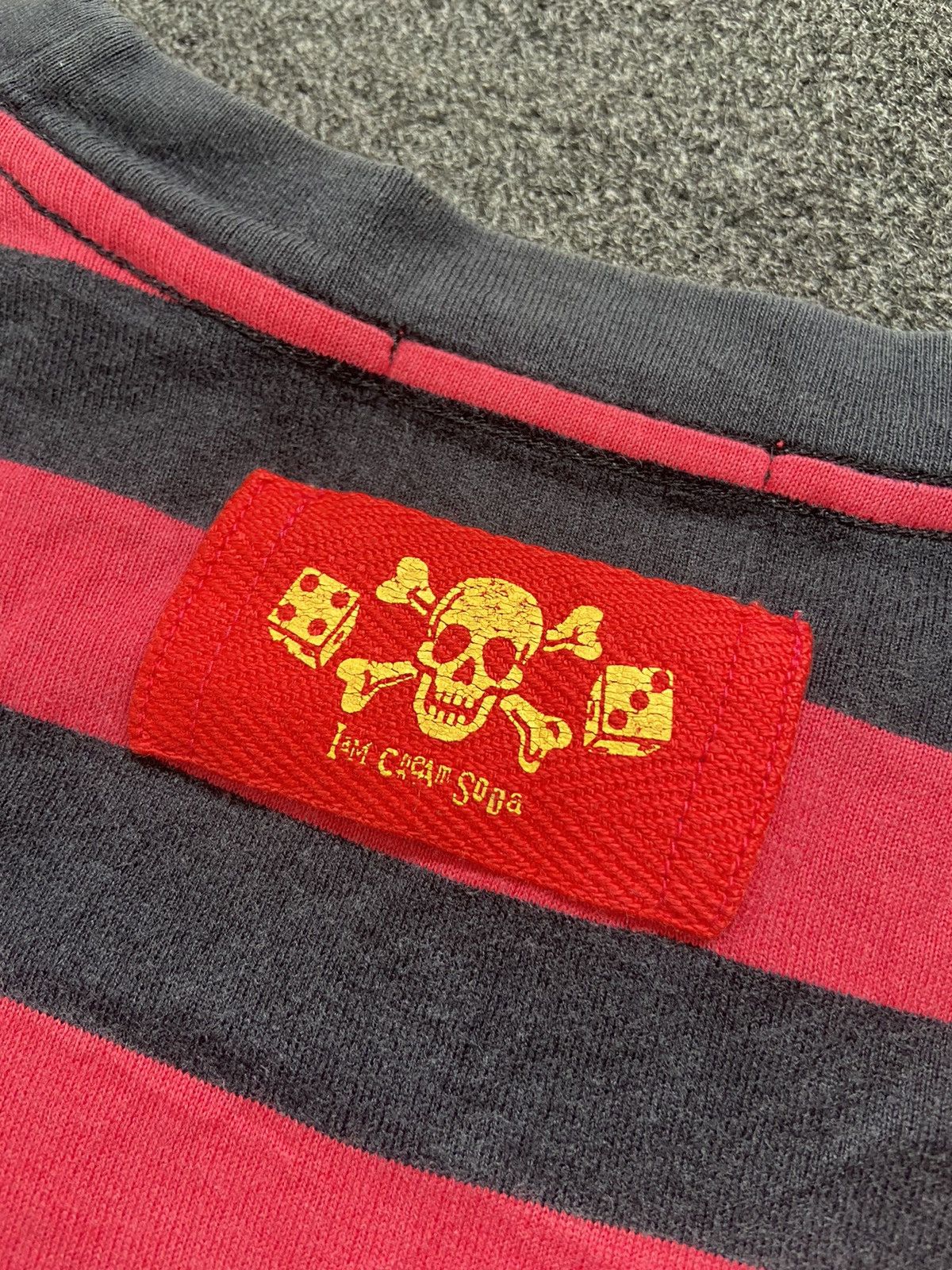 Japanese Brand × Seditionaries Vintage Cream Soda 35th anniversary Skull Stripe Tshirt Size US M / EU 48-50 / 2 - 6 Thumbnail