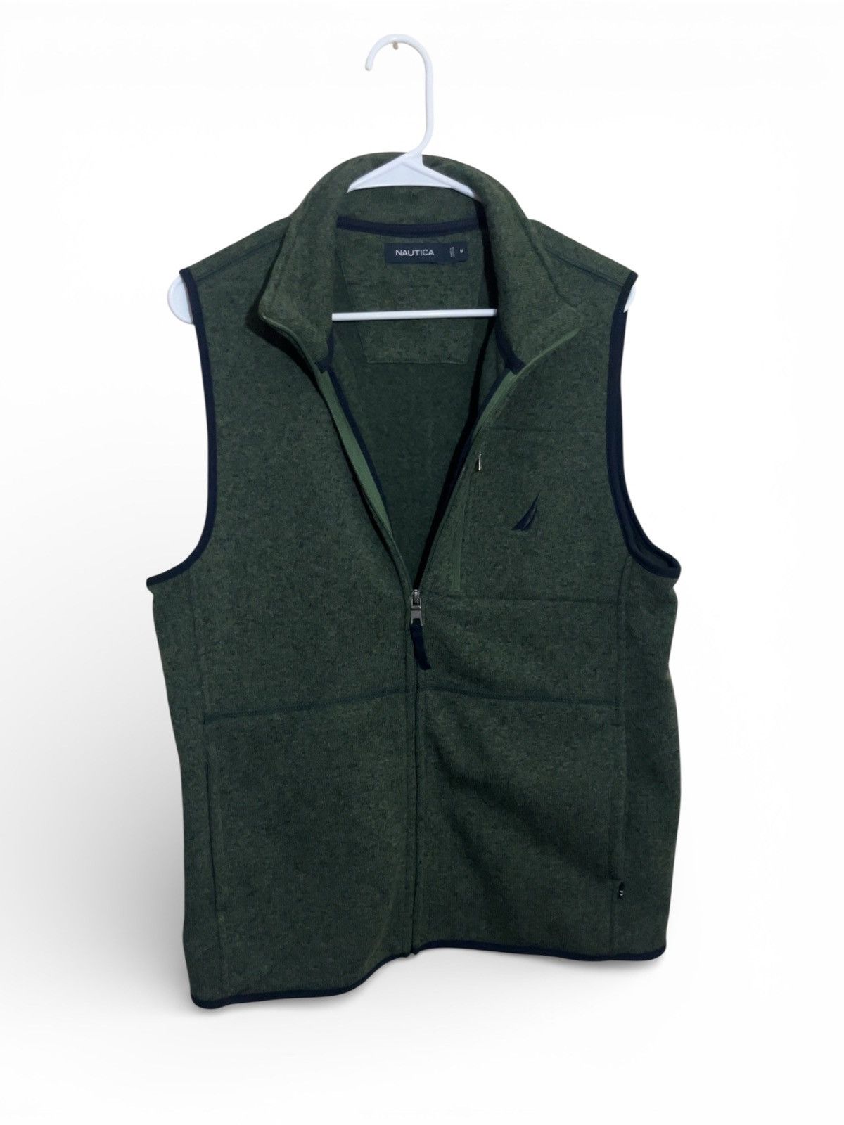 Nautica Nautica 90s Vintage Forest Green Fleece Zip-Up Vest, M Size US M / EU 48-50 / 2 - 1 Thumbnail