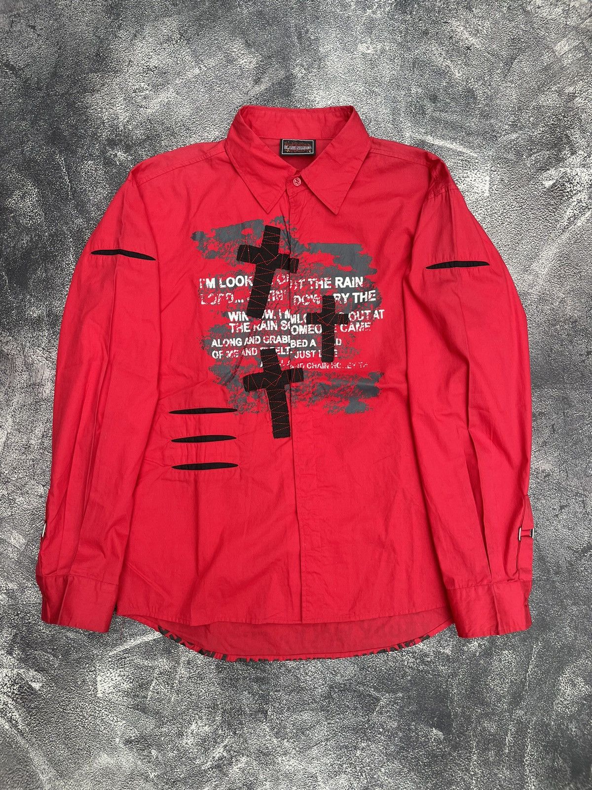 If Six Was Nine Slash number English letter print shirt Cross Punk Style Size US L / EU 52-54 / 3 - 6 Thumbnail