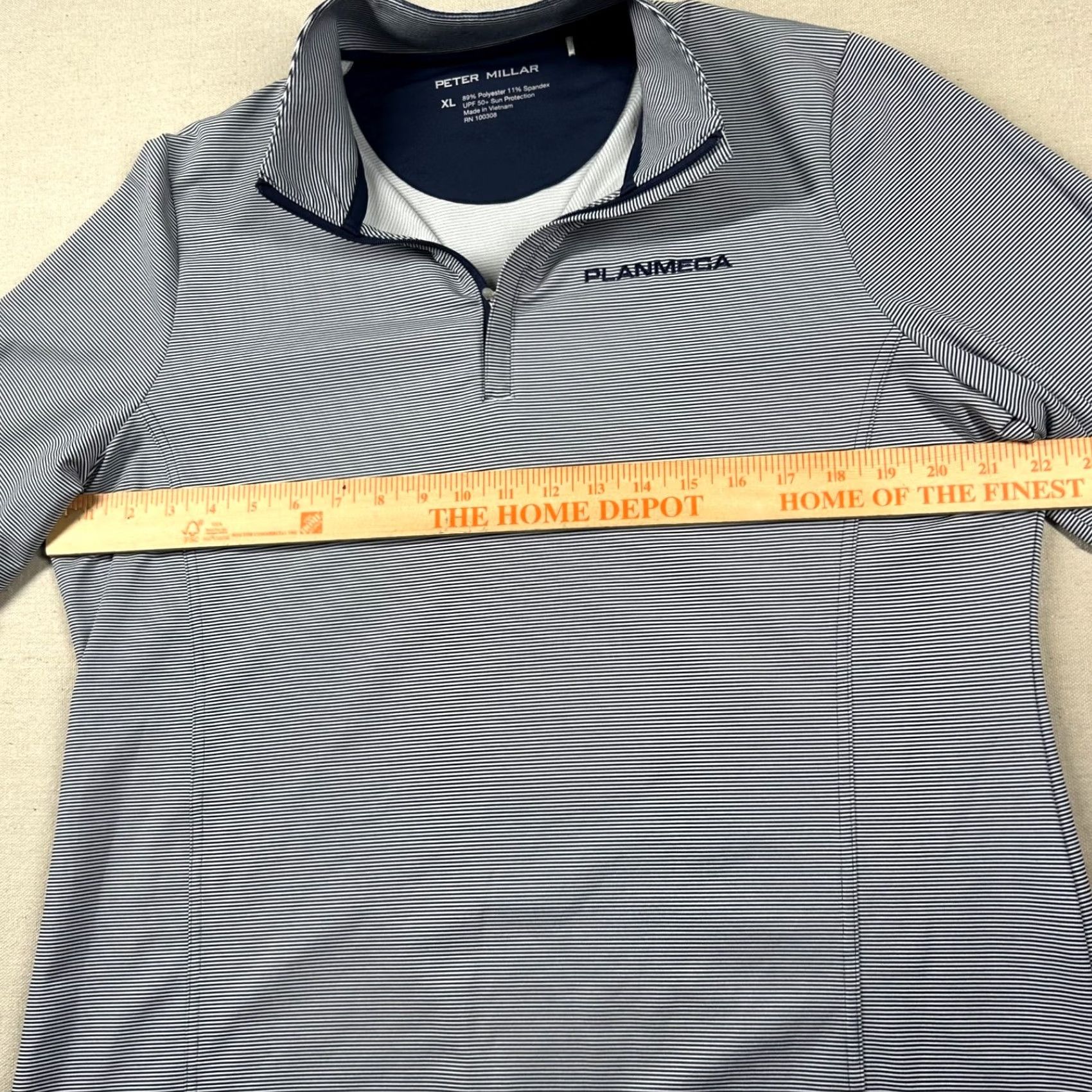 Peter Millar Peter Millar Sweater Womens XL 1/4 Zip Golf Striped Performance UPF Stretch Shirt XS? Size XL / US 12-14 / IT 48-50 - 7 Thumbnail