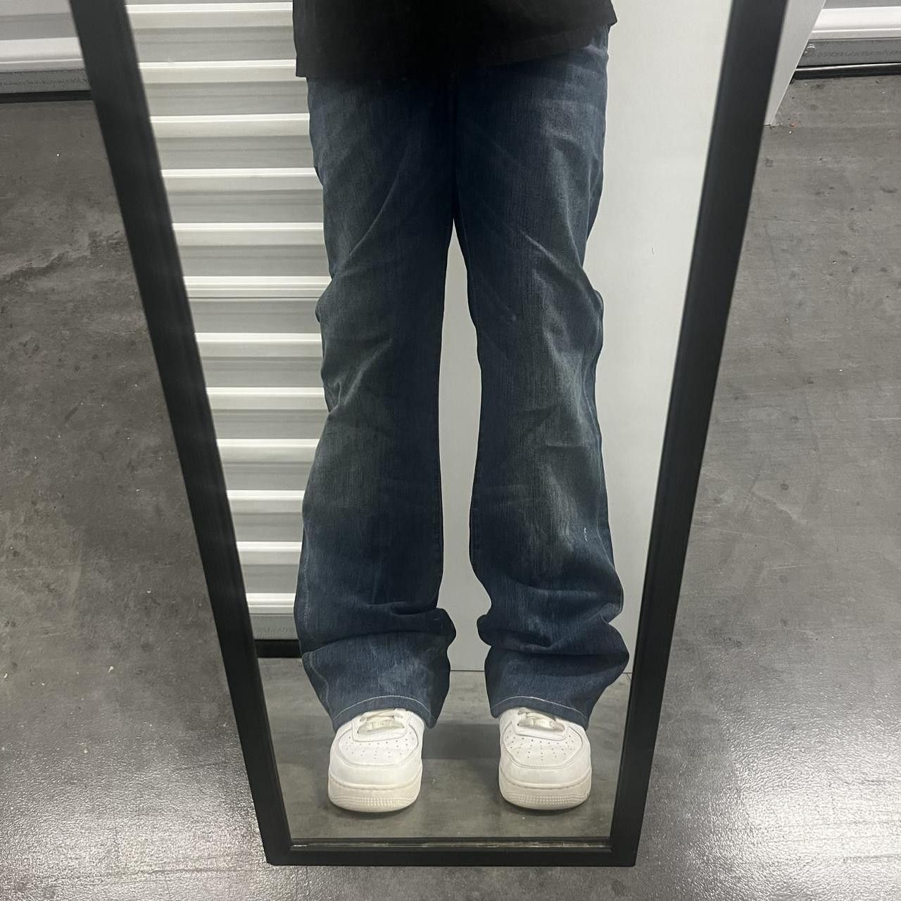 Seven 7 × Vintage Vintage Y2K/2000s Flare Dark Wash Seven 7 Denim Jeans! Size US 32 / EU 48 - 1 Thumbnail